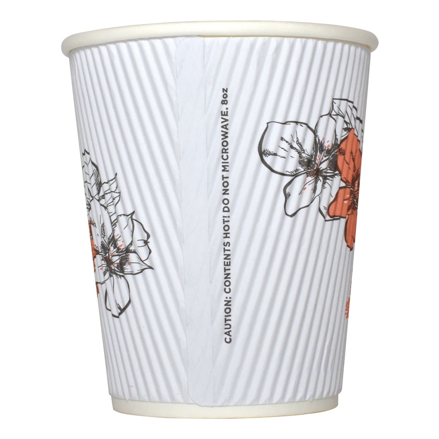 Hotel Emporium Floral Ripple Hot Cups, 16 Oz, 100% Recycled, White, Pack Of 500 Cups - Image 4