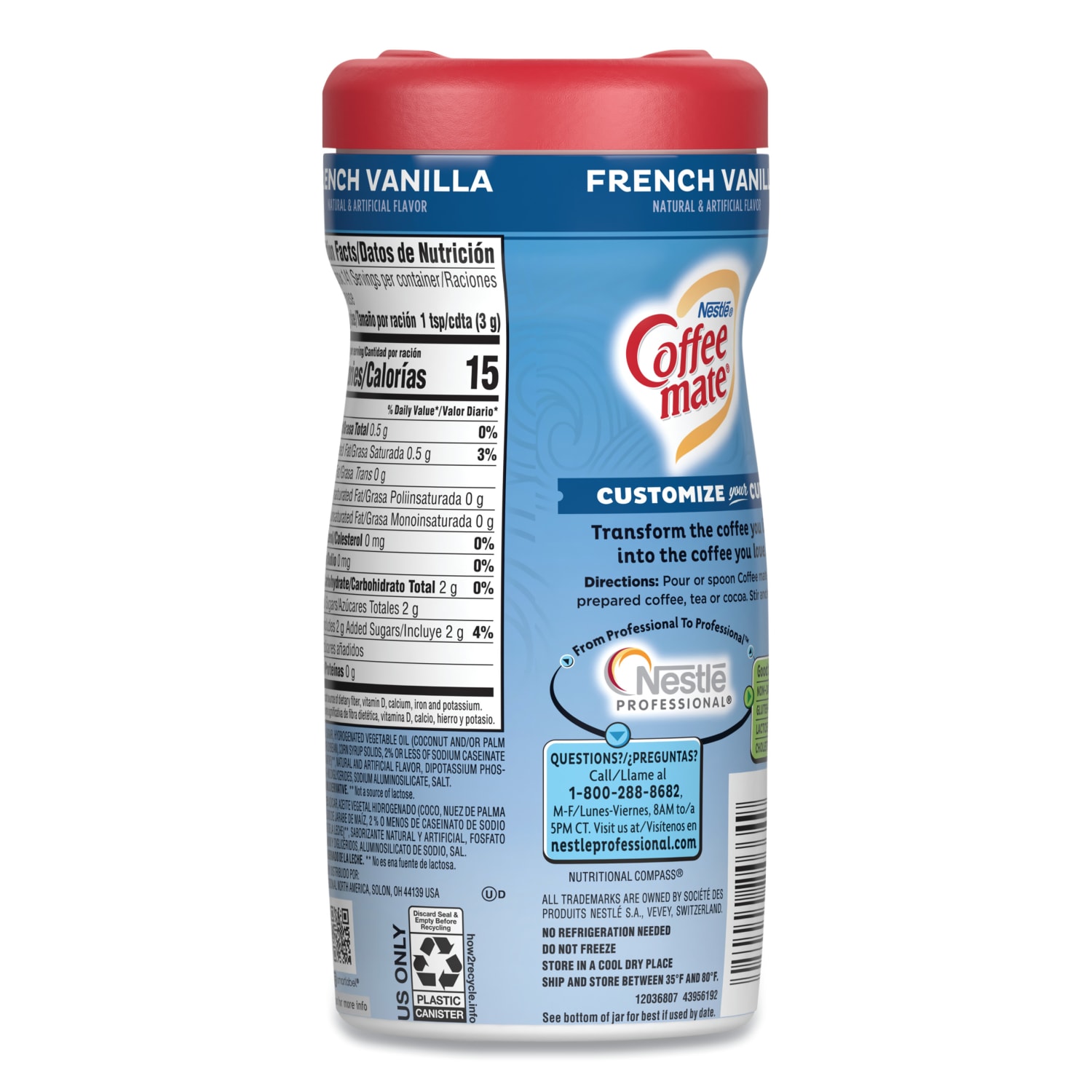 Nestle Coffee-mate Powdered Creamer Canister, French Vanilla, 15 Oz - Image 3