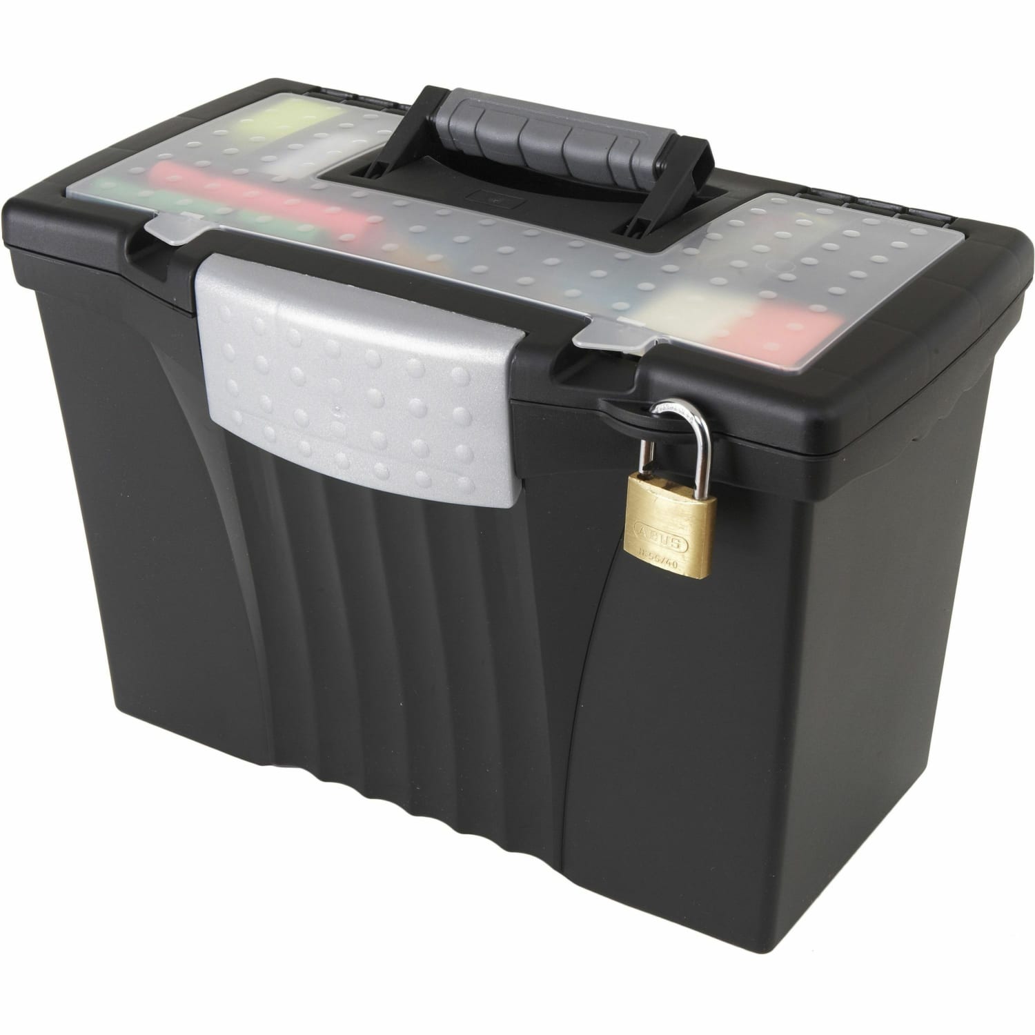 Storex Portable File Storage Box - External Dimensions: 14.5inx 10.5in Depth x 12in - Media Size Supported: Letter, Legal - 61510U01C - Image 5