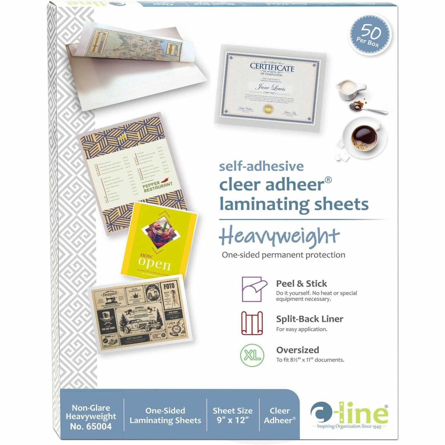 C-Line Cleer-Adheer Laminating Sheets, 9in x 12in, Nonglare, Box Of 50 - Image 3