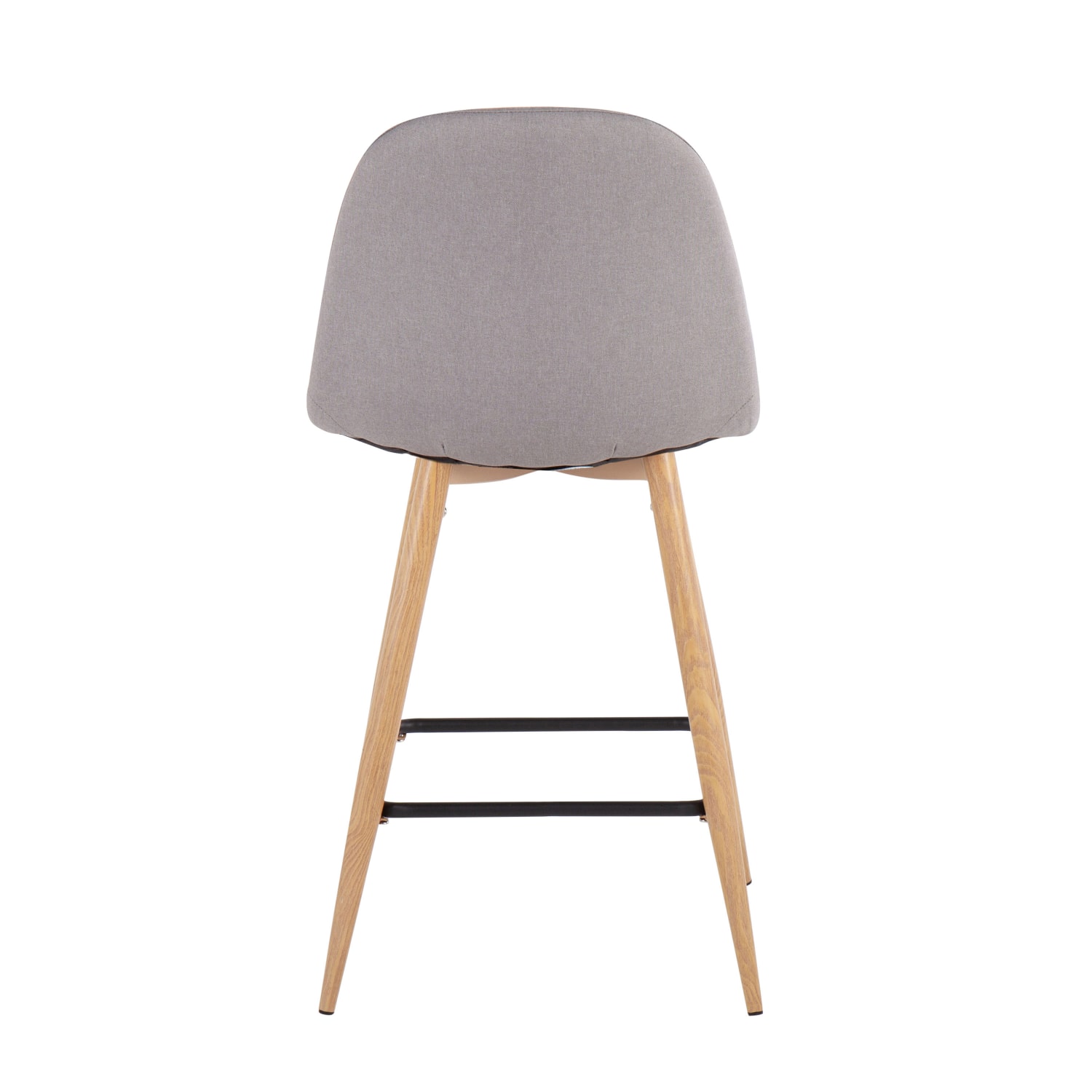 LumiSource Pebble Counter Stools, Natural/Light Gray, Set Of 2 Stools - Image 6