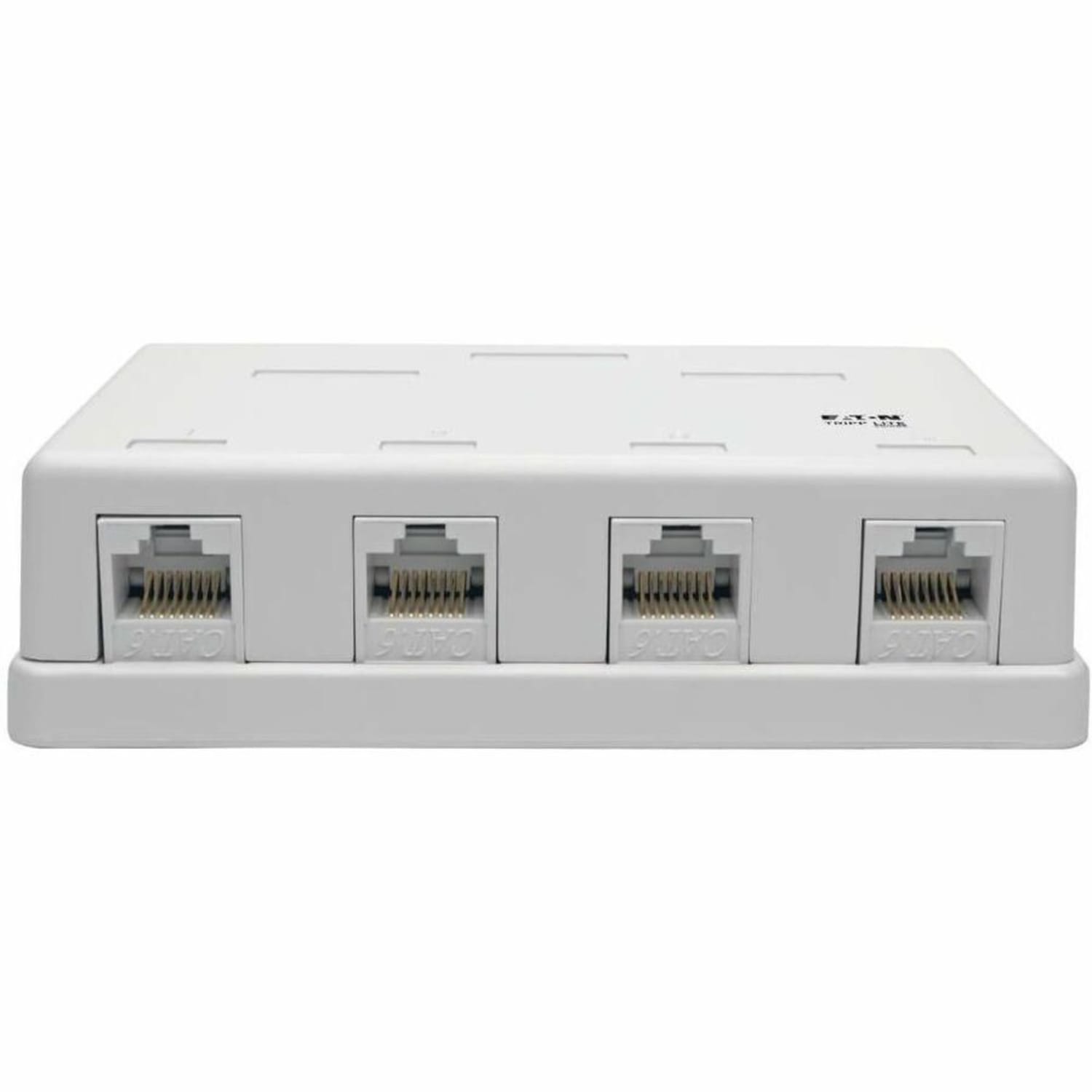 Eaton Tripp Lite Series Pre-Configured Unshielded Cat6 4-Port Surface-Mount Box, 110 IDC, RJ45, White - White - 4x RJ-45 Port(s) - N236-004-WH - Image 4