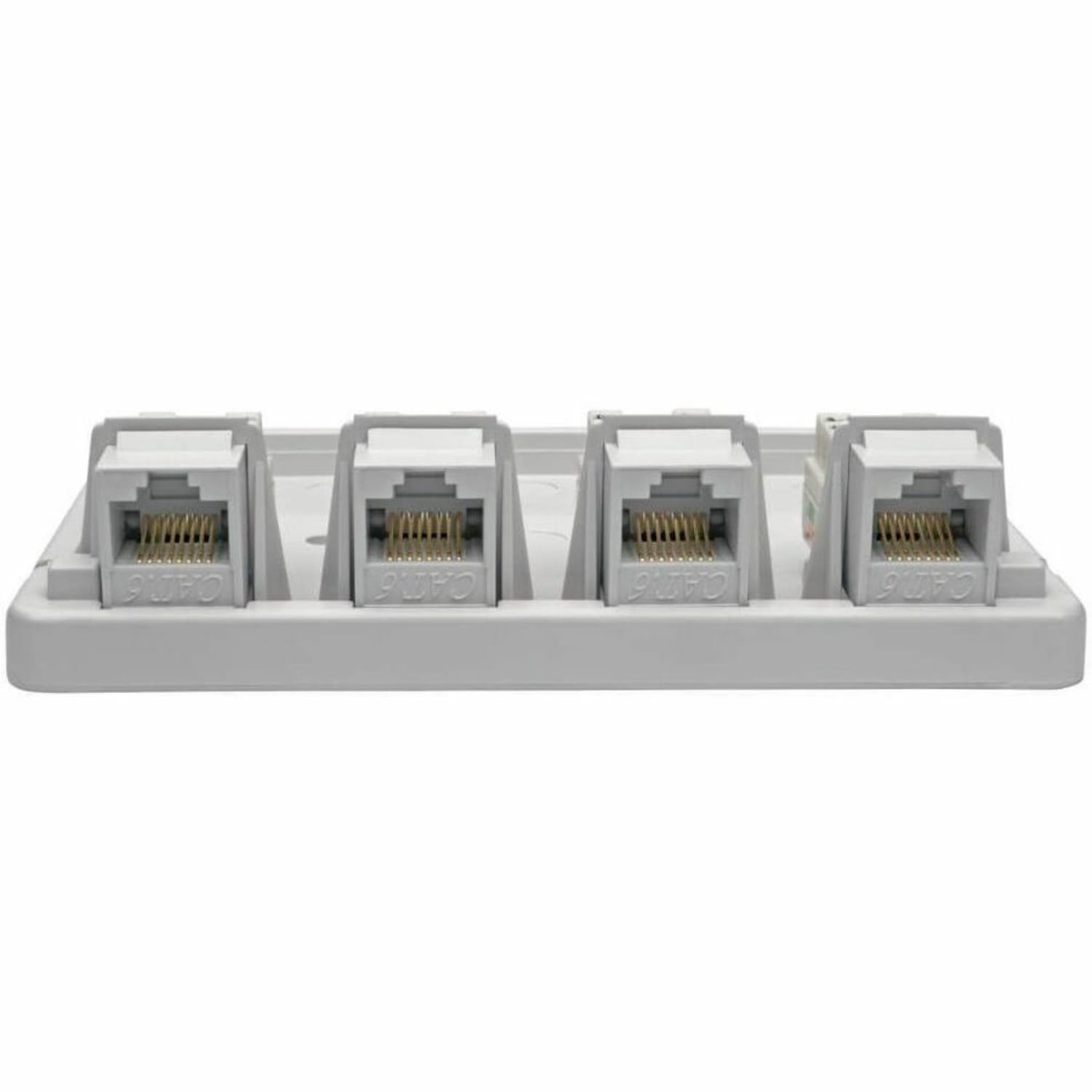 Eaton Tripp Lite Series Pre-Configured Unshielded Cat6 4-Port Surface-Mount Box, 110 IDC, RJ45, White - White - 4x RJ-45 Port(s) - N236-004-WH - Image 6