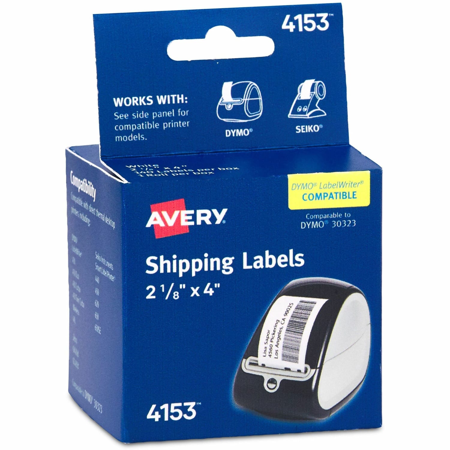 Avery Multipurpose Permanent Thermal Labels, AVE4153, 4in x 2 1/8in, Roll Of 140, White - Image 6