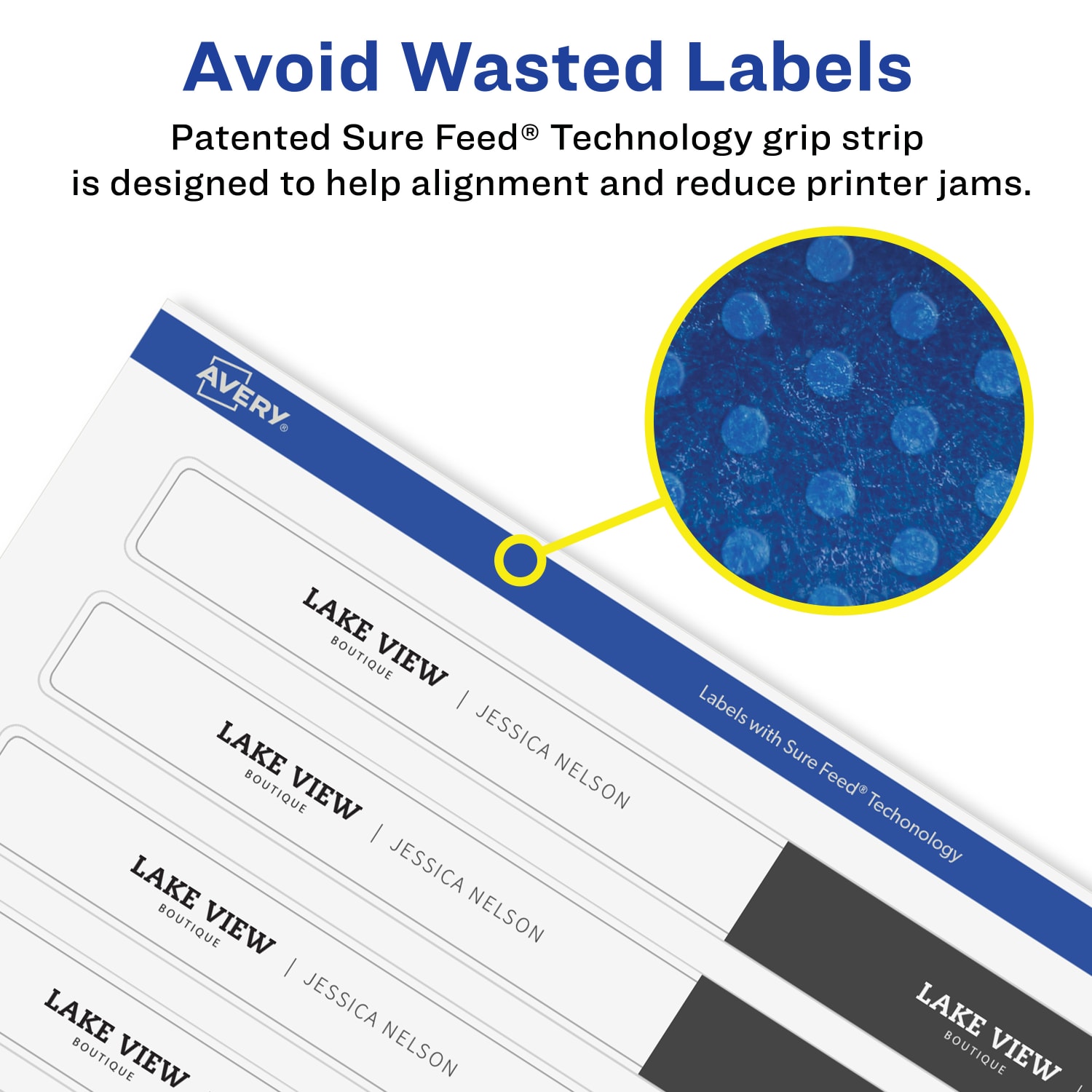 Avery Glossy Permanent Labels With Sure Feed, 94225-CGF10, Rectangle, 1in x 7in, Clear, Pack Of 80 - Image 5