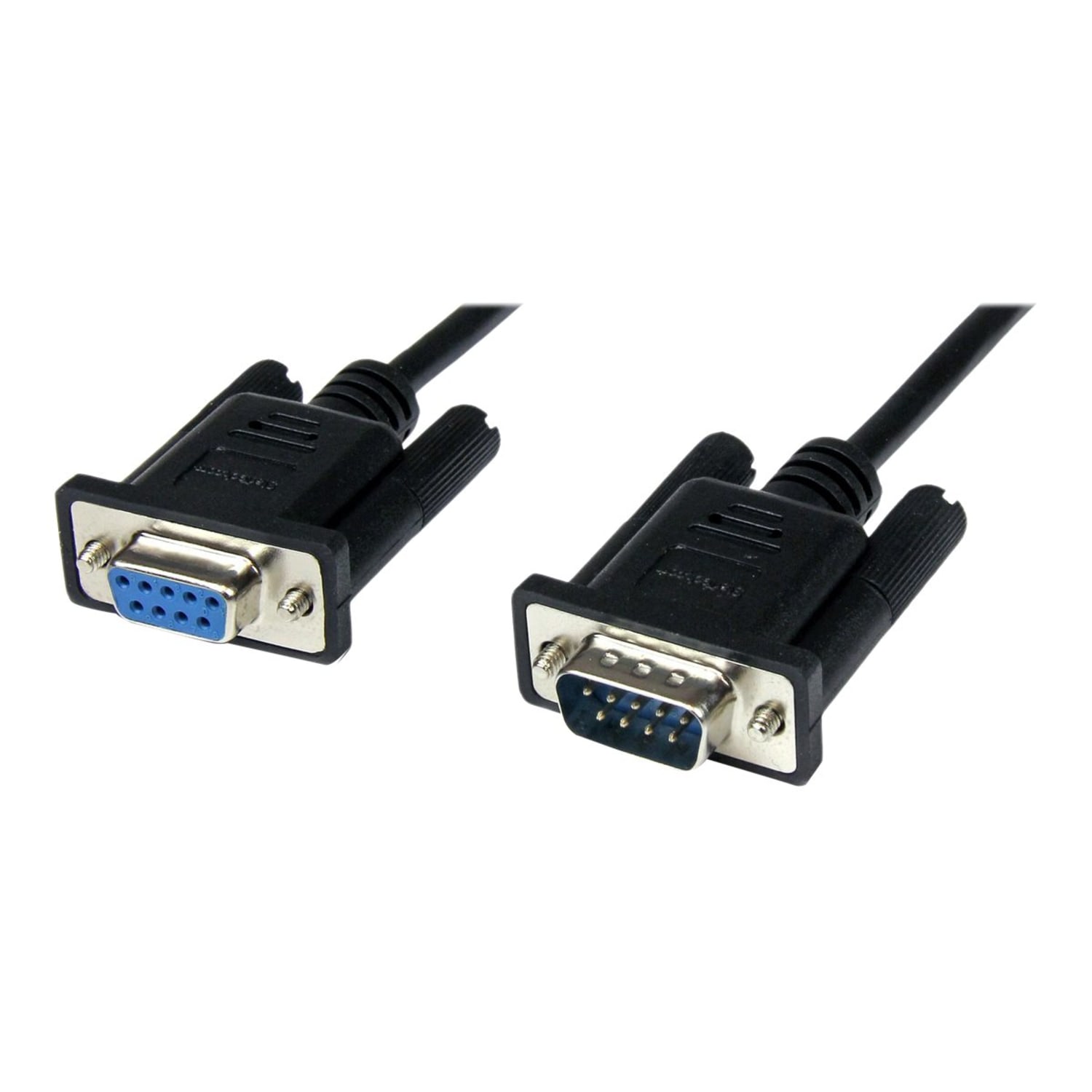 StarTech.com 2m Black DB9 RS232 Serial Null Modem Cable F/M - DB9 Male to Female - 9 pin Null Modem Cable - 1x DB9 (M), 1x DB9 (F), Black - Null modem cable - DB-9 (F) to DB-9 (M) - 6.6 ft - black