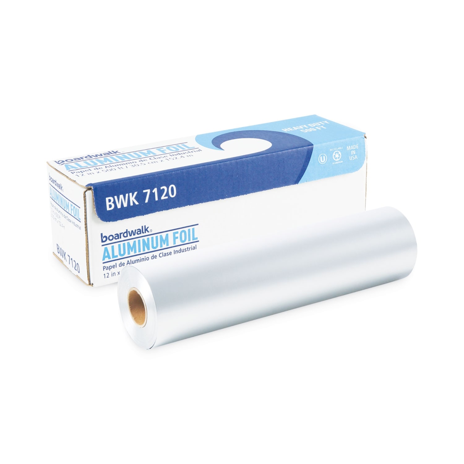 Boardwalk Heavy-Duty Aluminum Foil Roll, 12in x 500ft, Silver - Image 6