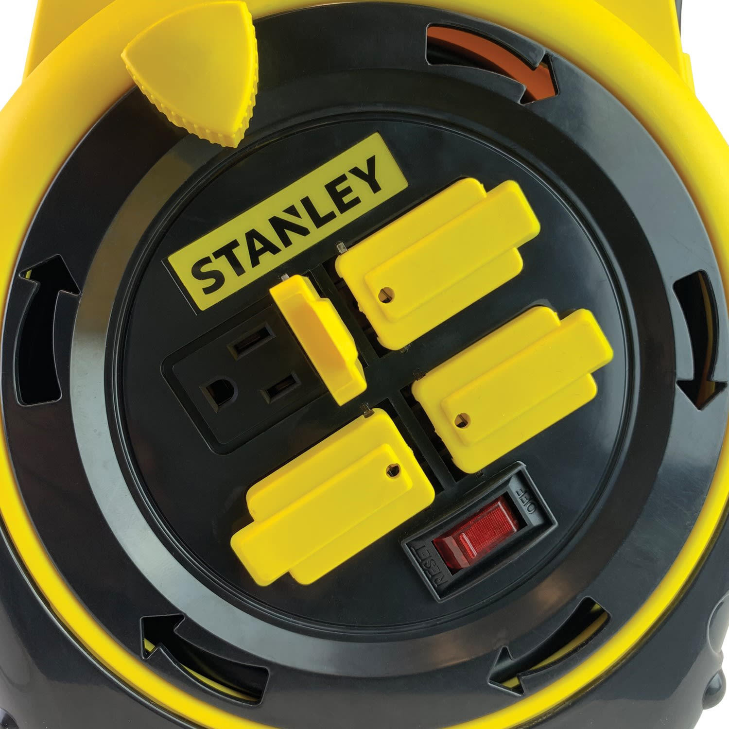 Stanley ShopMAX Power Hub Cord Reel, Yellow/Black, 33959 - Image 6