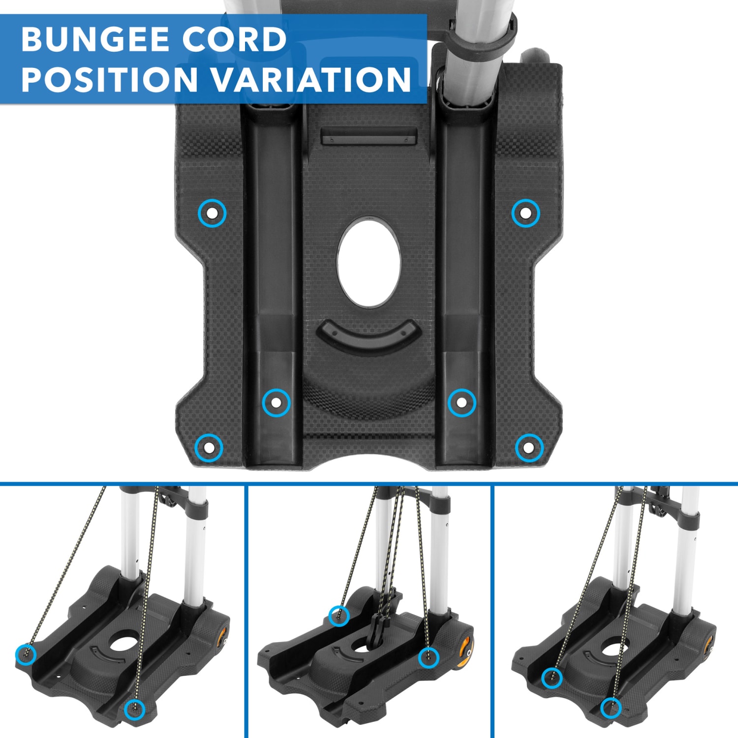 Mount-It! Folding Premium Luggage Cart, Black - Image 6