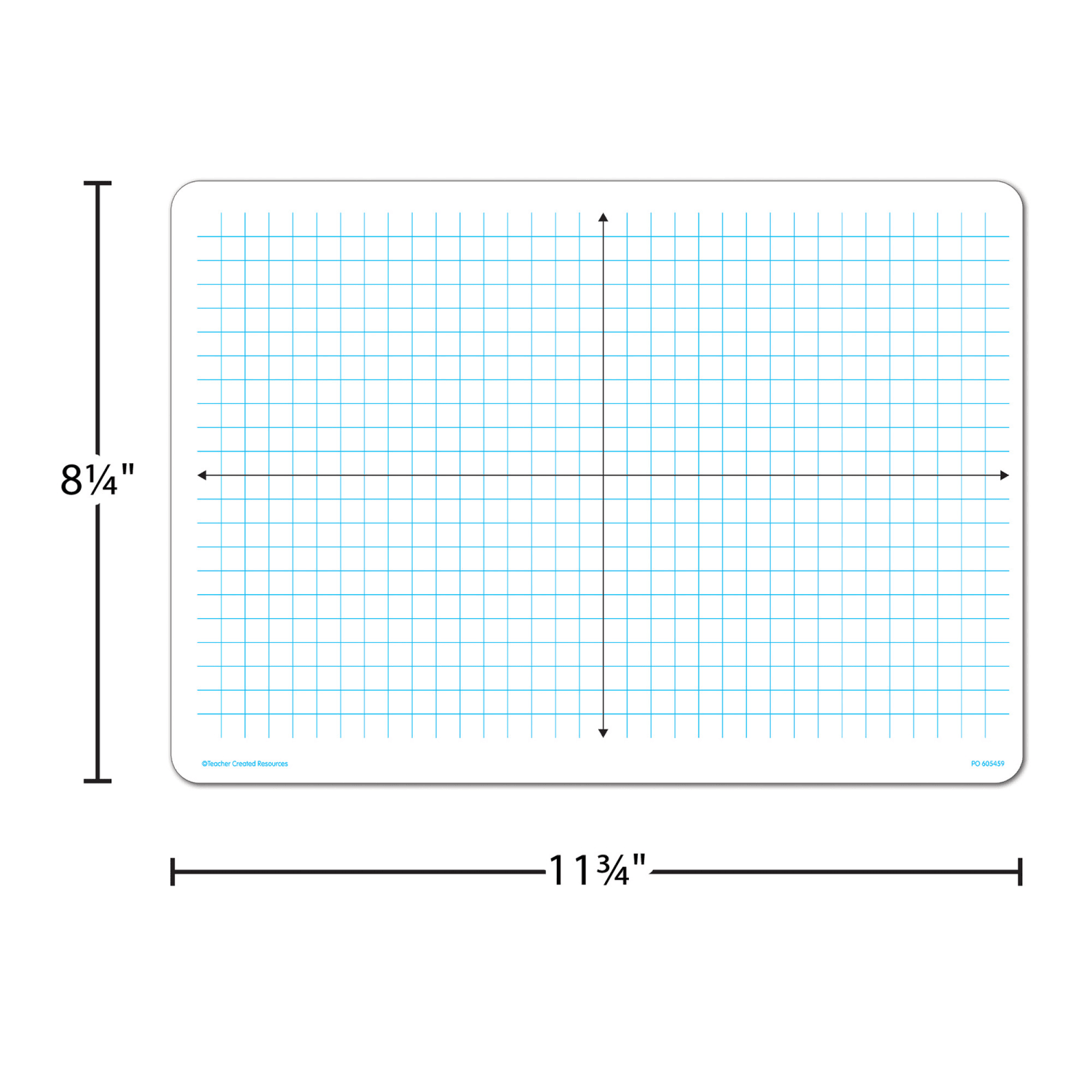 Teacher Created Resources Double-Sided Coordinate Plane Dry Erase Boards, Pack Of 10 - Image 3