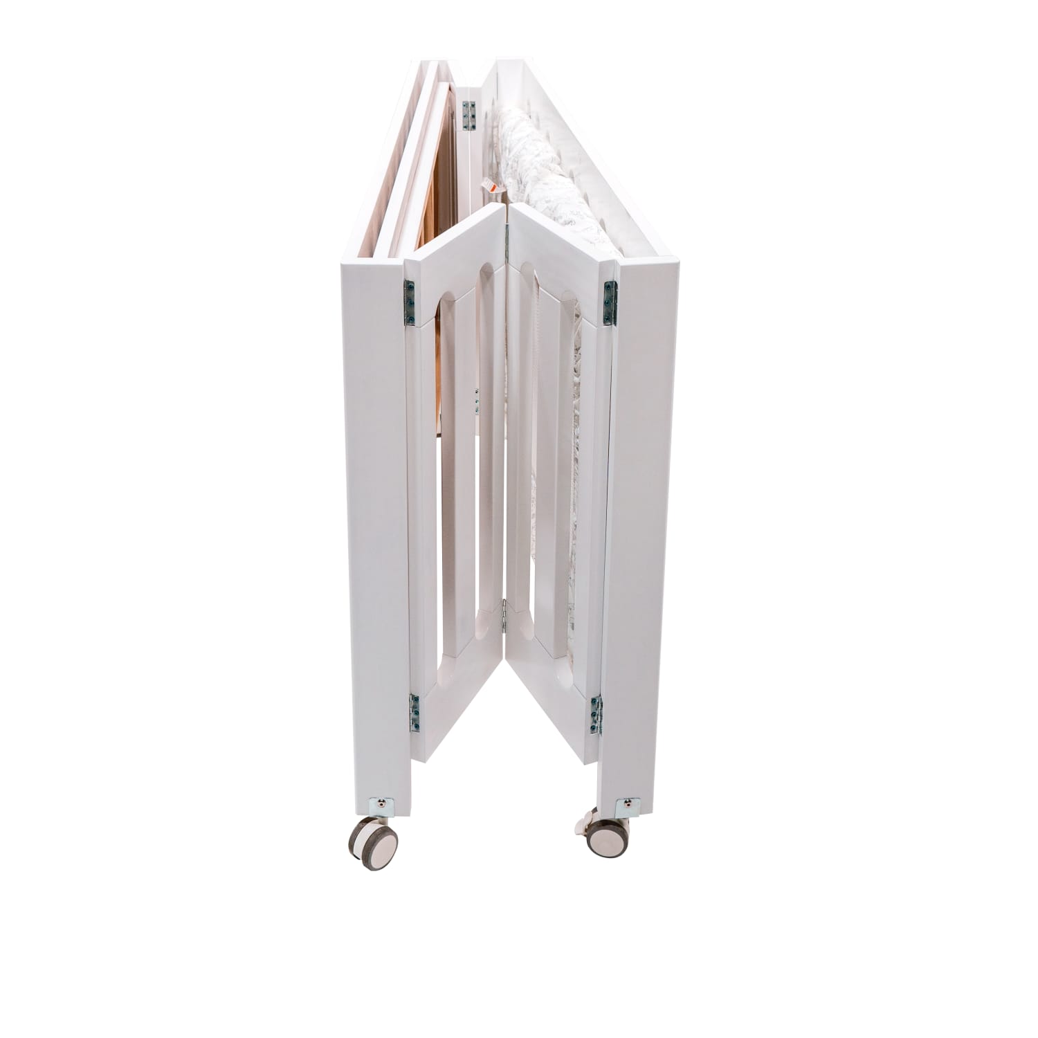 Coverplay Caden Compact Wood Crib, 27inH x 36inW x 40inD, White - Image 3