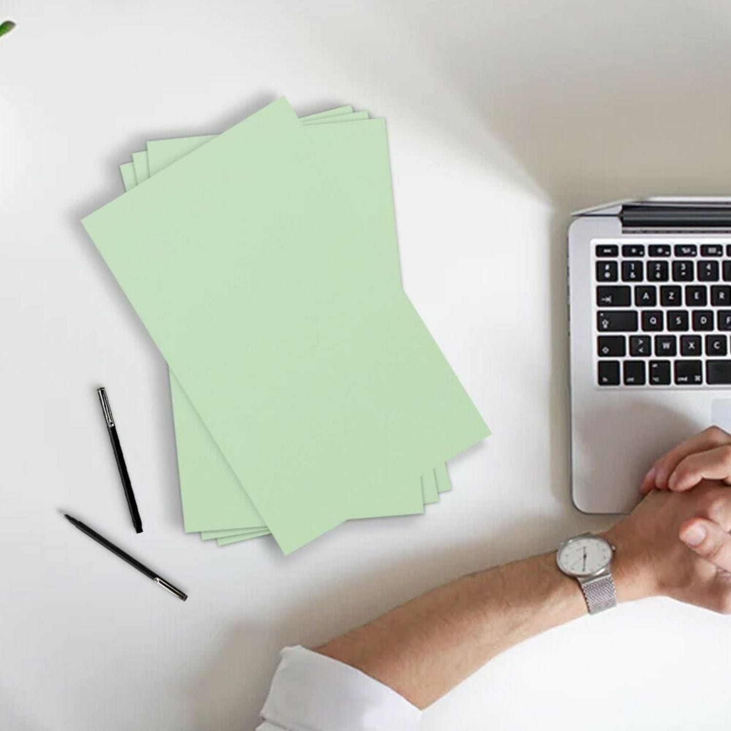 JAM Paper Vellum Bristol Card Stock, Green, Ledger (11in x 17in), 67 Lb, Pack Of 250 - Image 3