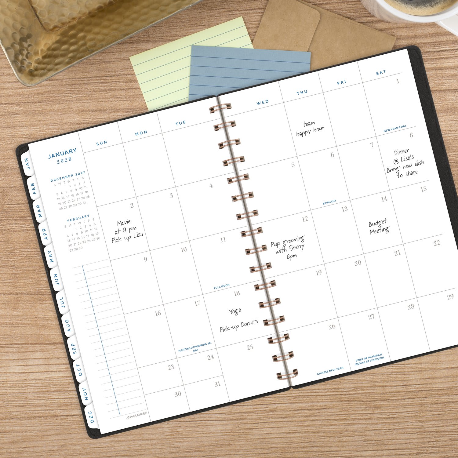 AT-A-GLANCE Signature Collection 2027 Weekly Monthly Planner, Black, Small, 5 1/2in x 8 1/2in - Image 4