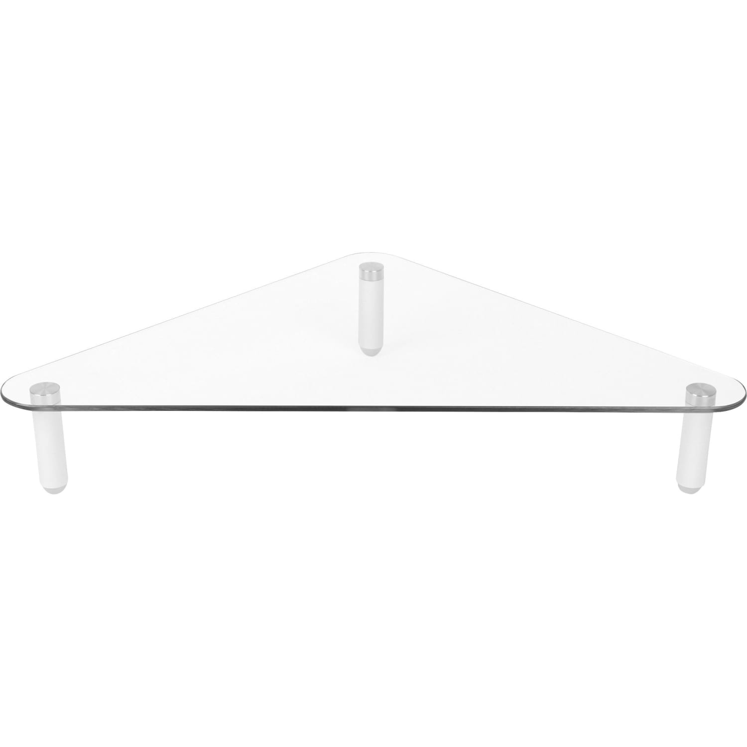Kantek Glass Top Corner Monitor Riser - 40 lb Load Capacity - 3.25in Height x 19.70in Width - Clear - Image 3