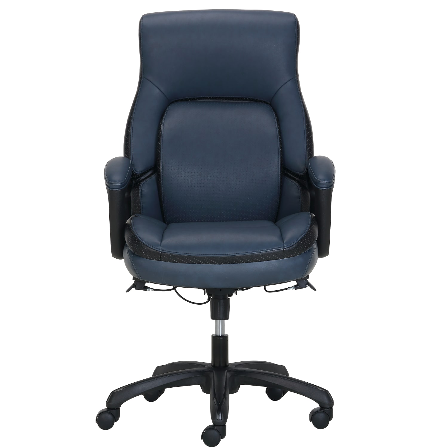 Shaquille ONeal Amphion Ergonomic Bonded Leather HighBack Executive Office Chair NavyBlack PopularChairscom Shaquille O Neal Amphion Ergonomic Bonded Leather High Back Executive Office Chair NavyBlack PopularChairscom