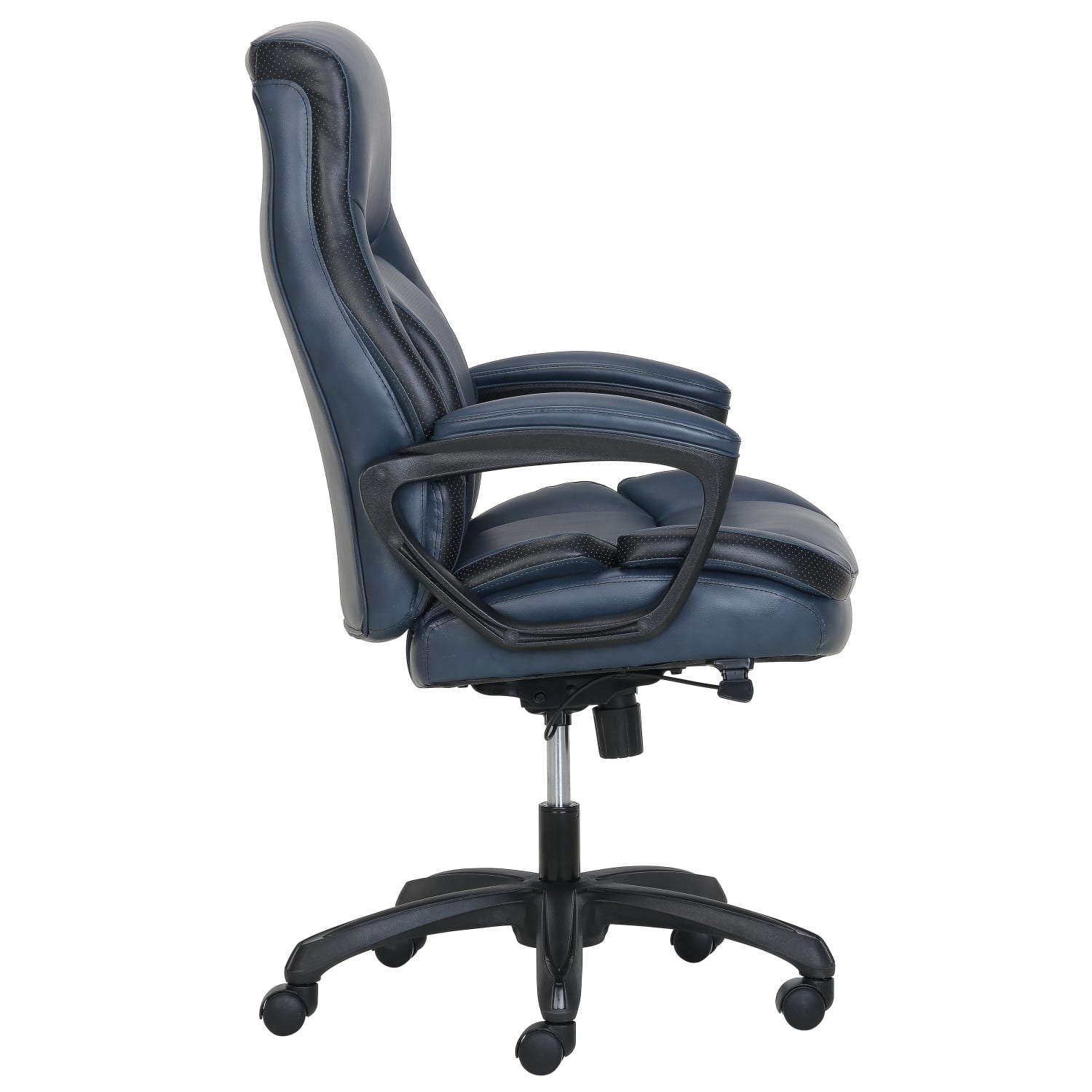 Shaquille ONeal Amphion Ergonomic Bonded Leather HighBack Executive Office Chair NavyBlack PopularChairscom Shaquille O Neal Amphion Ergonomic Bonded Leather High Back Executive Office Chair NavyBlack PopularChairscom