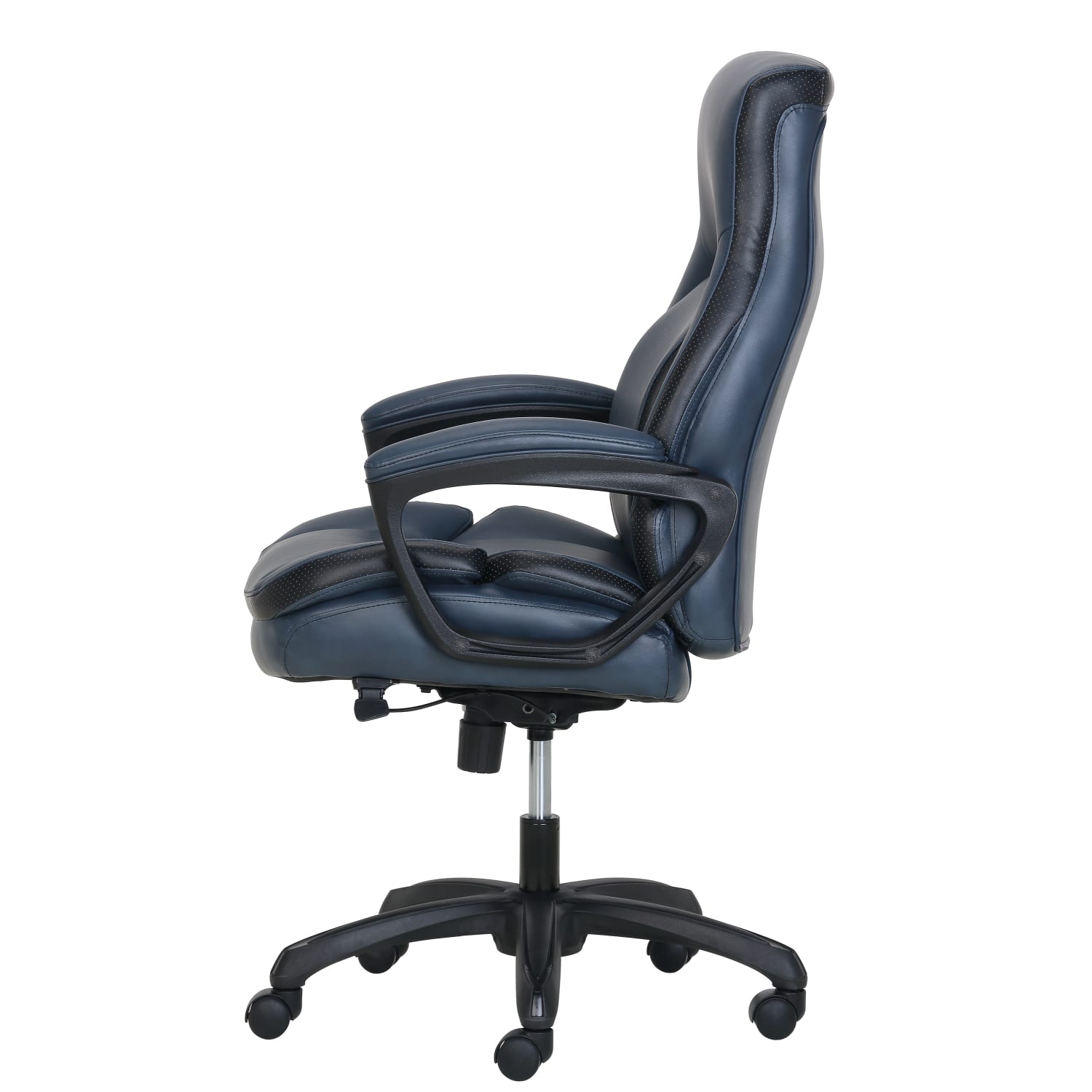 Shaquille ONeal Amphion Ergonomic Bonded Leather HighBack Executive Office Chair NavyBlack PopularChairscom Shaquille O Neal Amphion Ergonomic Bonded Leather High Back Executive Office Chair NavyBlack PopularChairscom