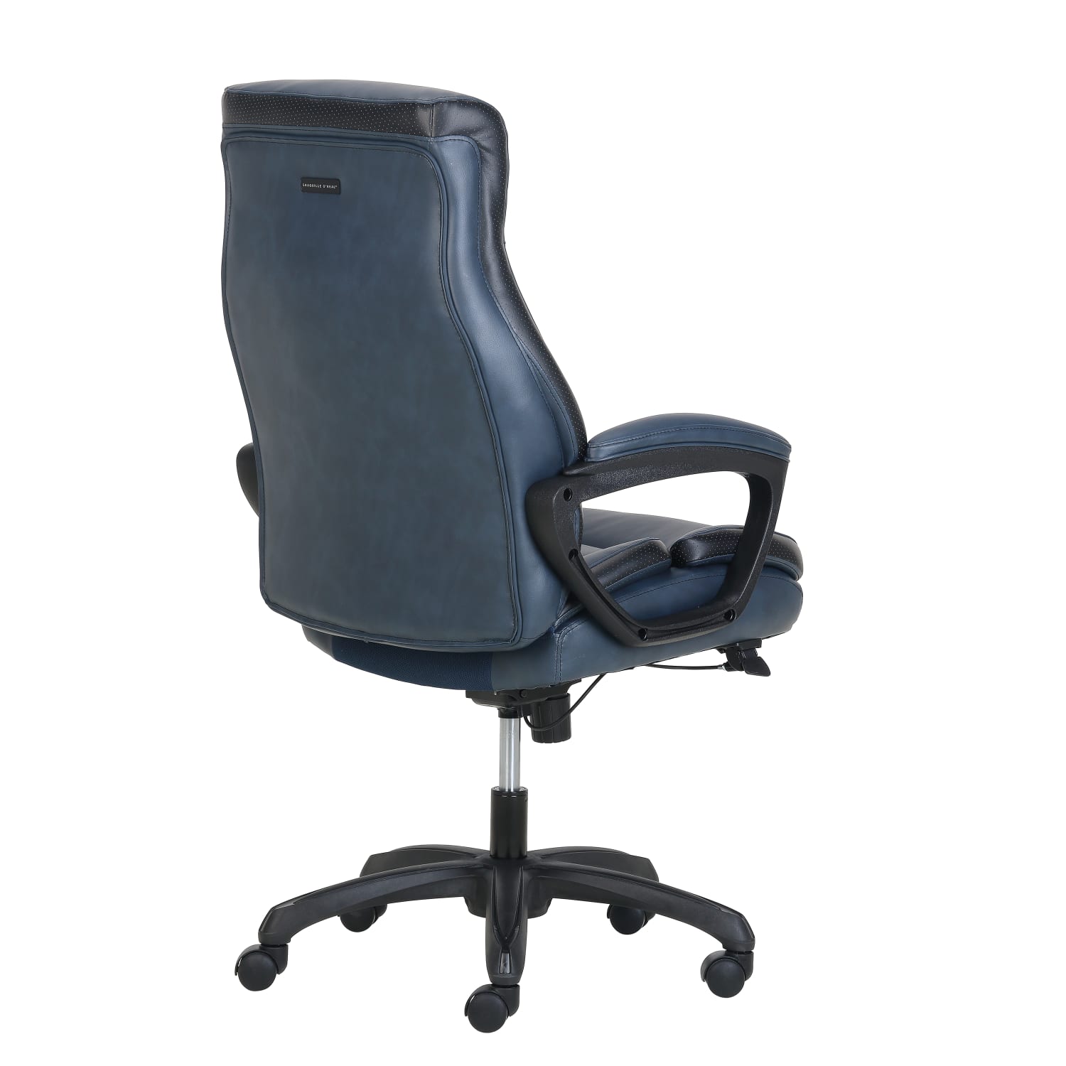 Shaquille ONeal Amphion Ergonomic Bonded Leather HighBack Executive Office Chair NavyBlack PopularChairscom Shaquille O Neal Amphion Ergonomic Bonded Leather High Back Executive Office Chair NavyBlack PopularChairscom