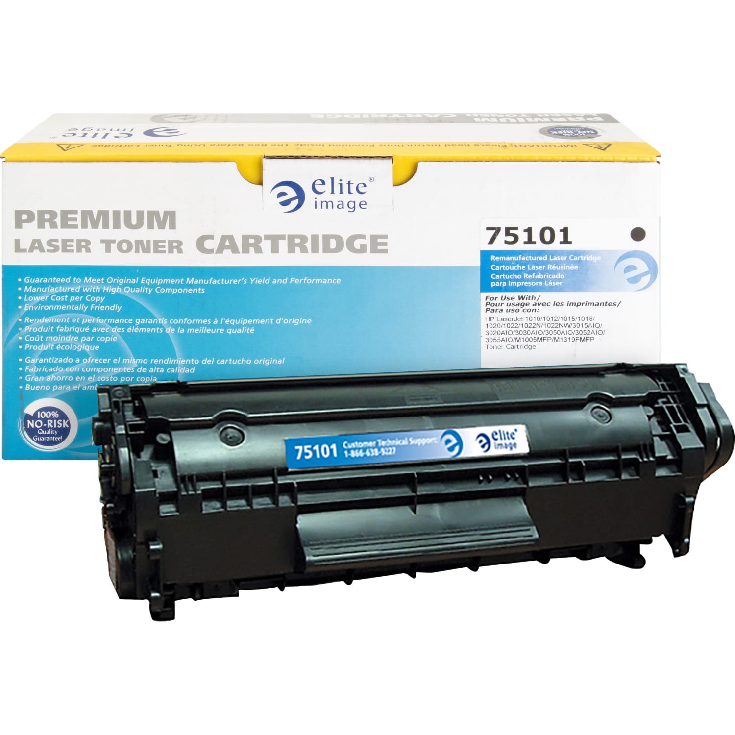 Elite Image Remanufactured Black Toner Cartridge Replacement For HP 12A, Q2612A, ELI75101 - Image 3