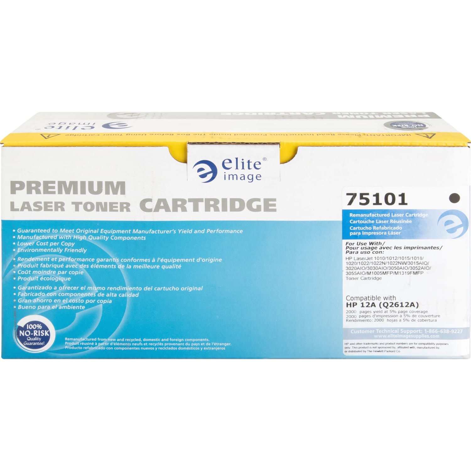 Elite Image Remanufactured Black Toner Cartridge Replacement For HP 12A, Q2612A, ELI75101 - Image 4