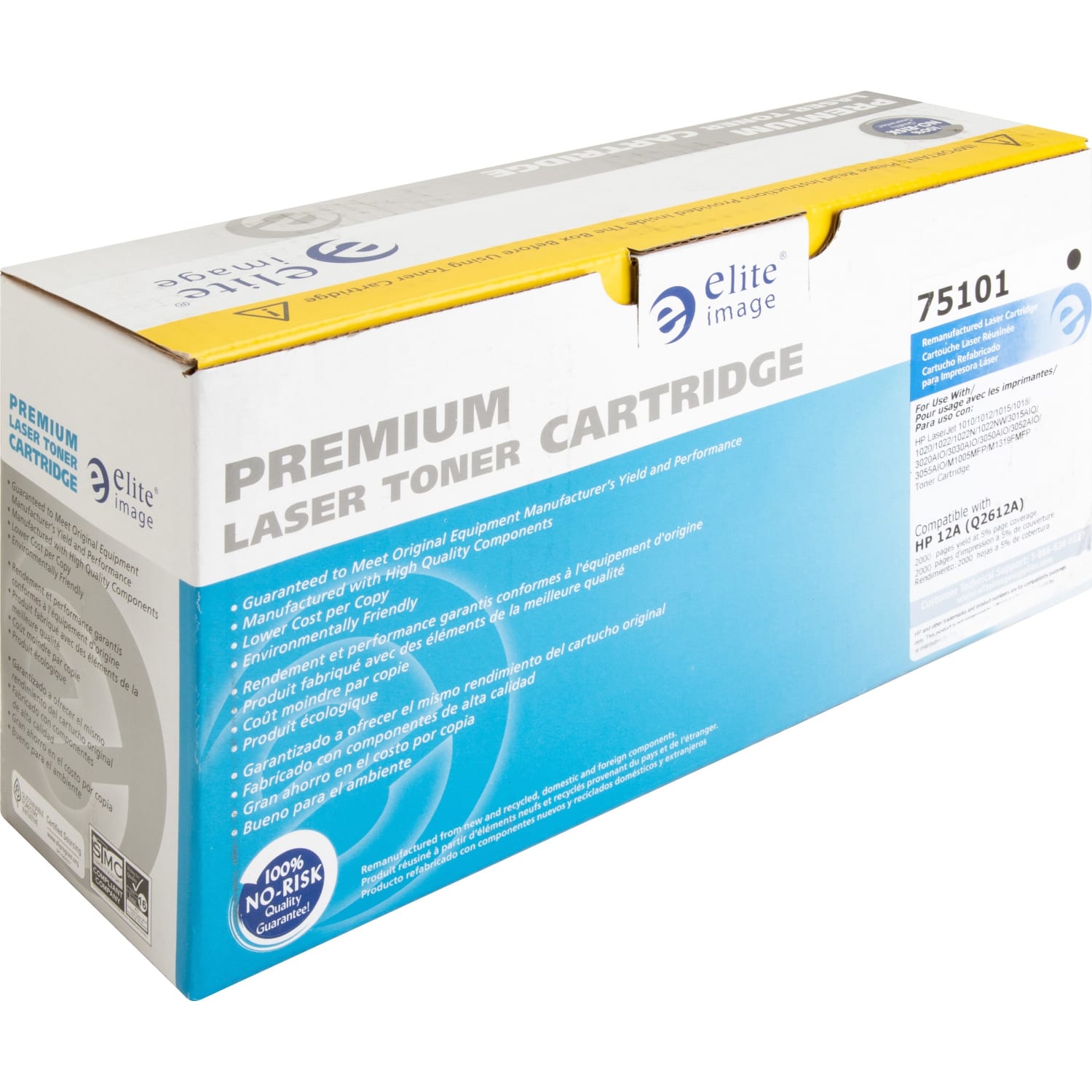 Elite Image Remanufactured Black Toner Cartridge Replacement For HP 12A, Q2612A, ELI75101 - Image 5