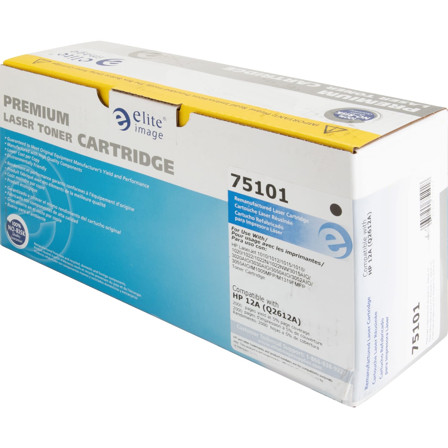 Elite Image Remanufactured Black Toner Cartridge Replacement For HP 12A, Q2612A, ELI75101 - Image 6