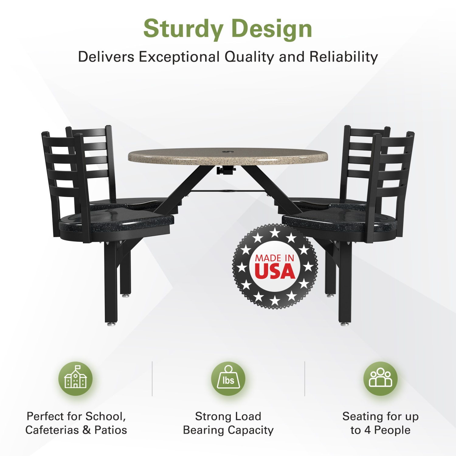 Palmer Hamilton Covey Outdoor Cluster Table With 4 Seats, 29in x 54in, Cappuccino/Obsidian - Image 5