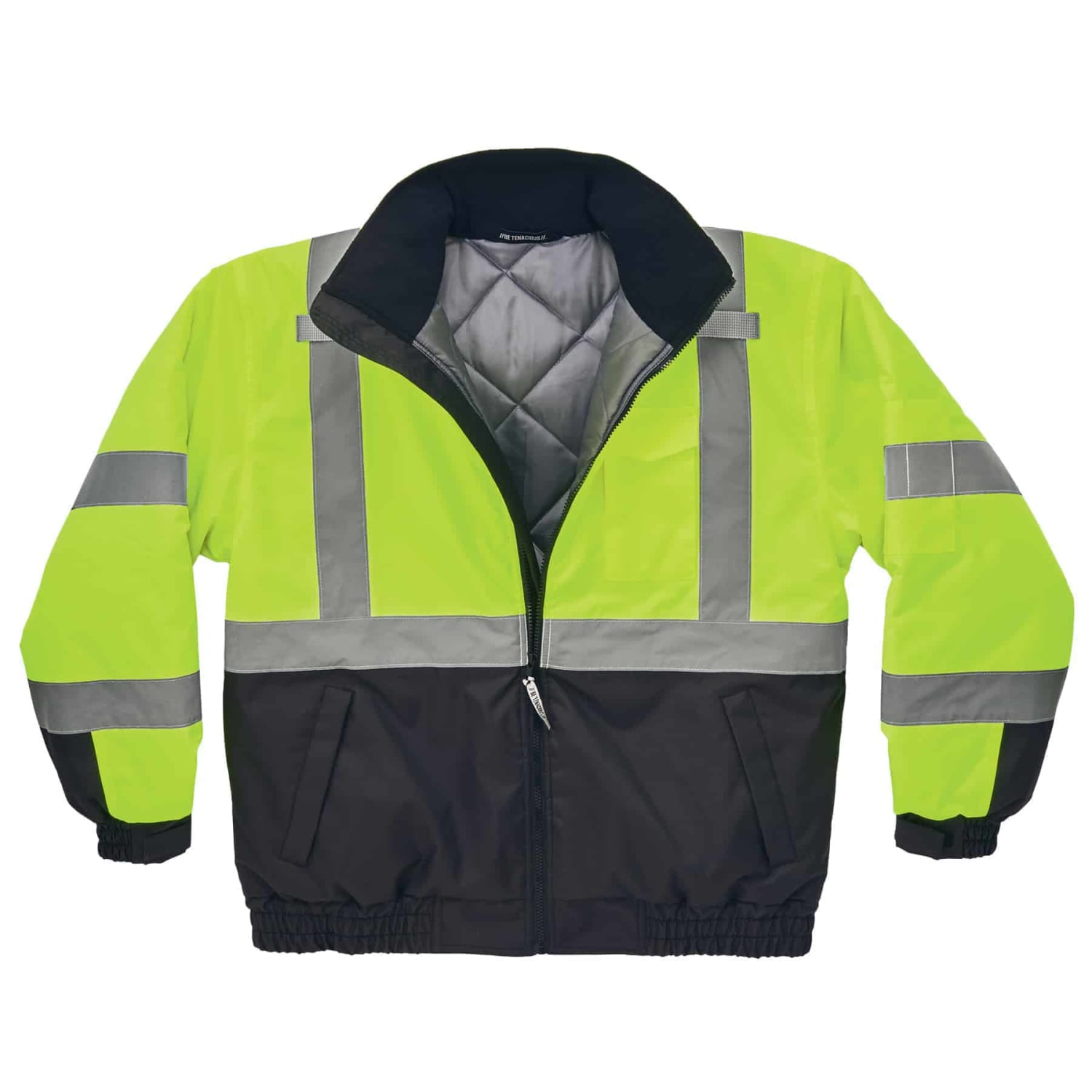 Ergodyne GloWear 8377 Type-R Class 3 Quilted Bomber Jacket, Small, Lime - Image 4