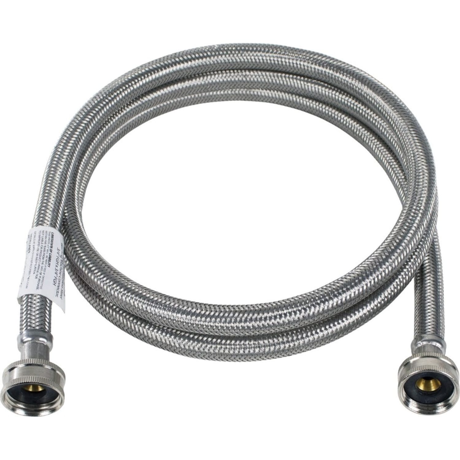 Certified Appliance Accessories Braided Stainless Steel Washing Machine Hose - 60in - Silver, Stainless Steel - Stainless Steel, Vinyl, Polyvinyl Chloride (PVC), Polyester, Brass - 1 - Image 3