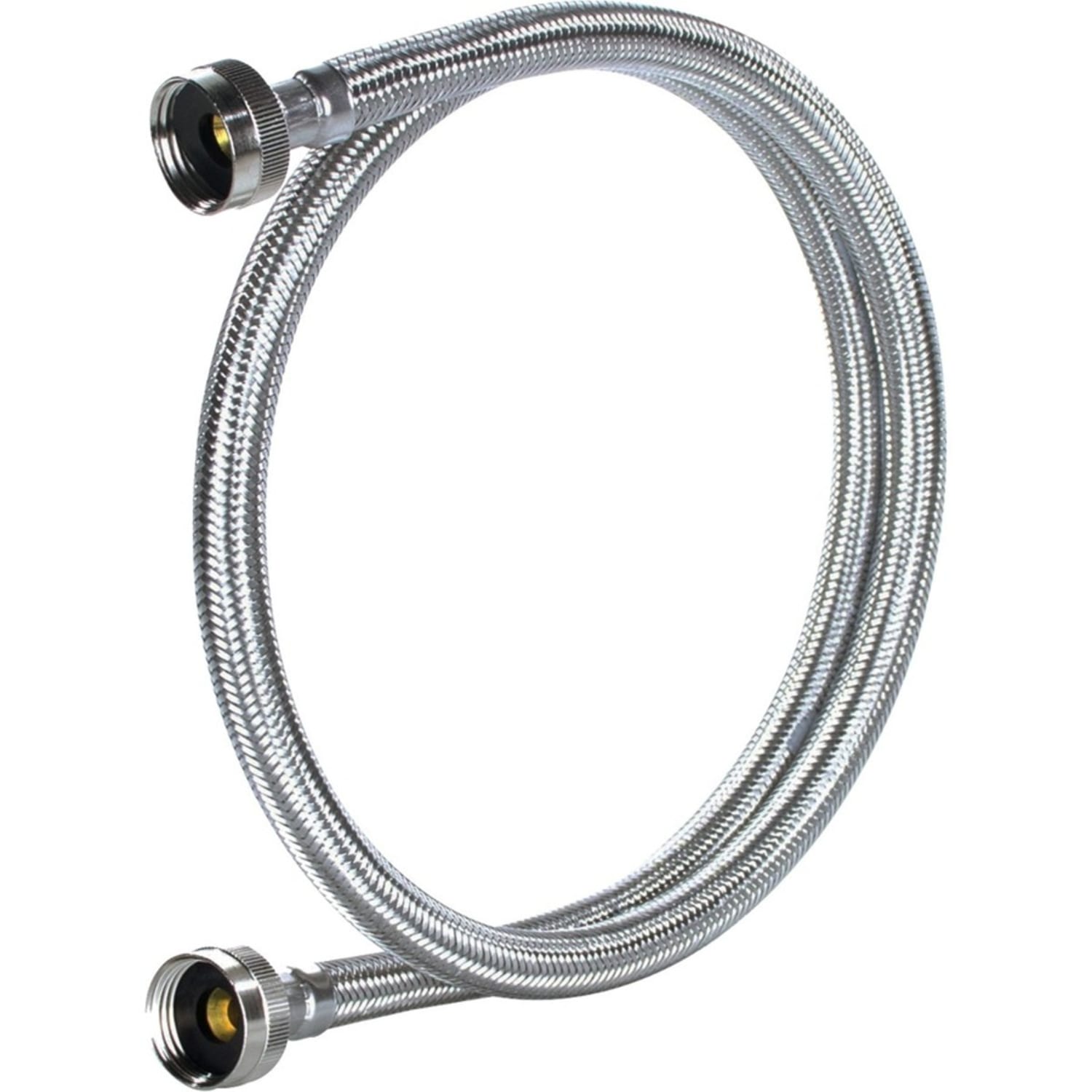 Certified Appliance Accessories Braided Stainless Steel Washing Machine Hose - 60in - Silver, Stainless Steel - Stainless Steel, Vinyl, Polyvinyl Chloride (PVC), Polyester, Brass - 1 - Image 6
