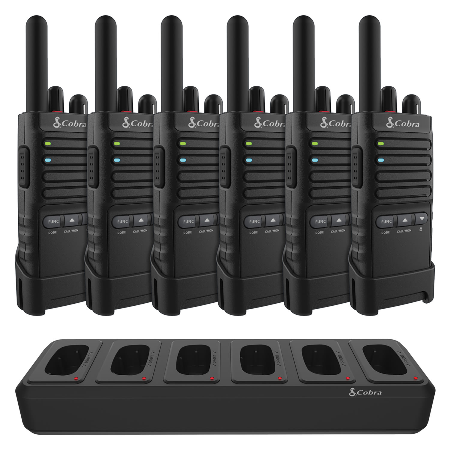 Cobra Pro Business 42-Mile-Range 2-Way Radios, Black, 6-Pack, PX650