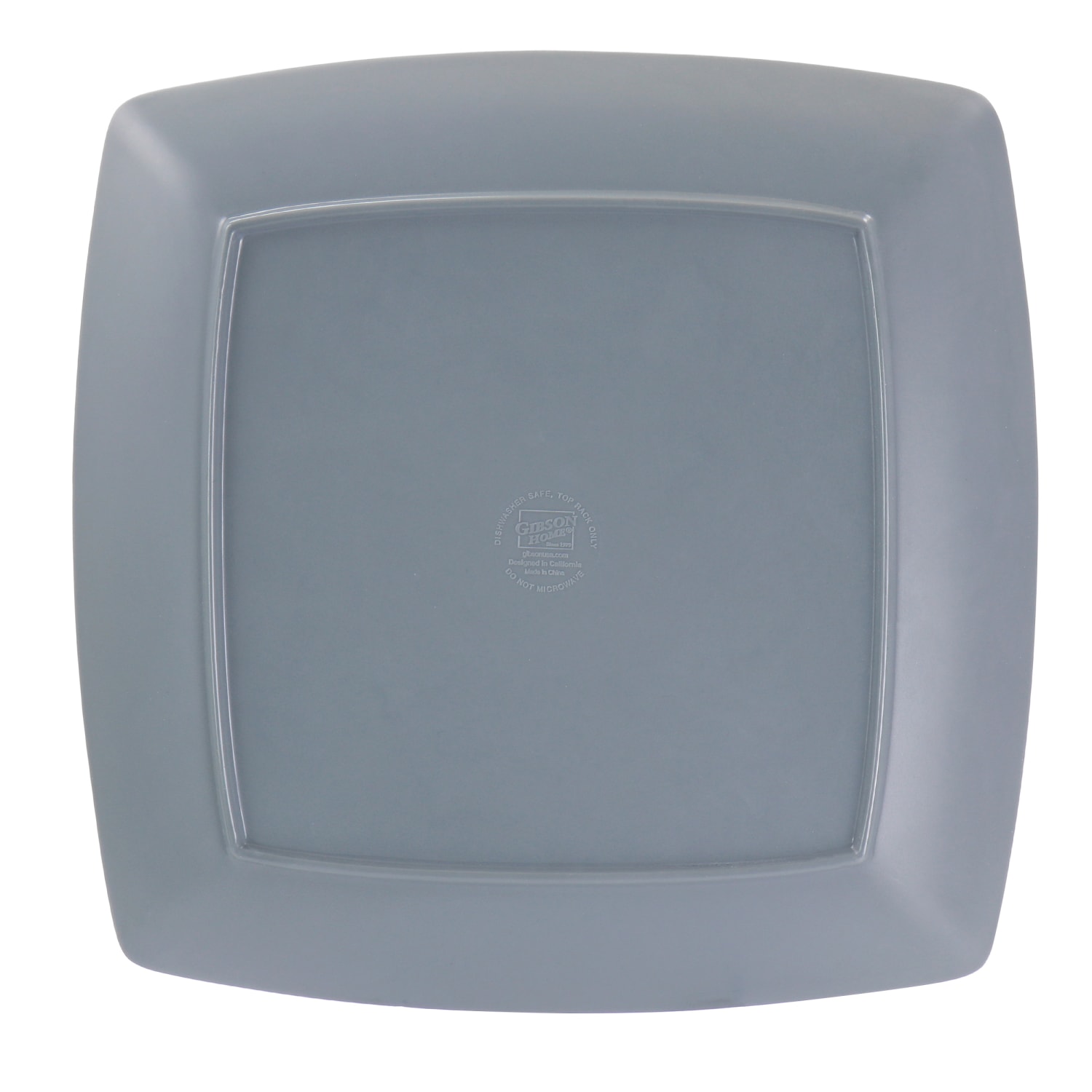 Gibson Home 12-Piece Grayson Melamine Square Dinnerware Set, Gray - Image 6