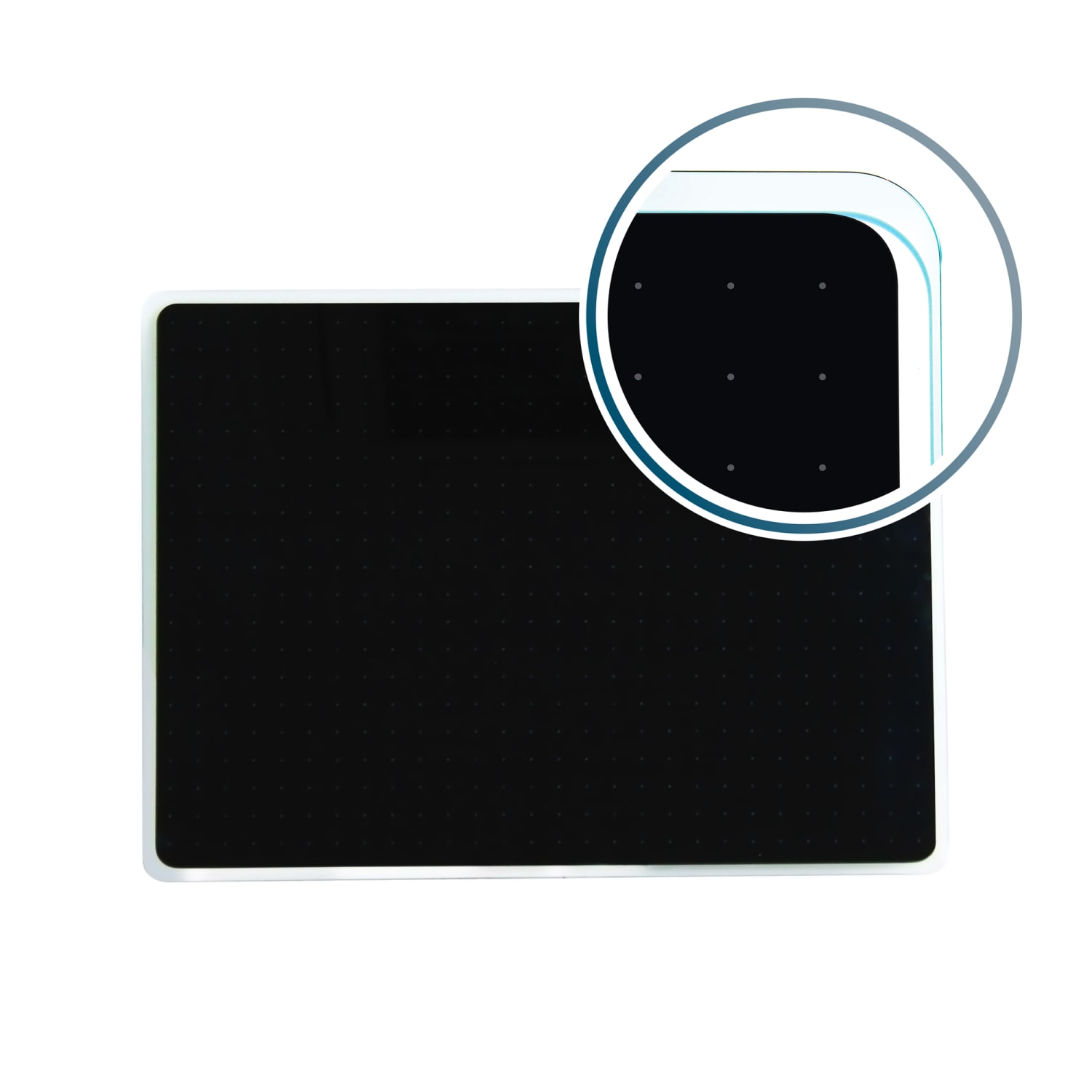 Floortex Viztex Glacier Multi-Purpose Grid Glass Dry Erase Board, 17in x 23in, Black - Image 3