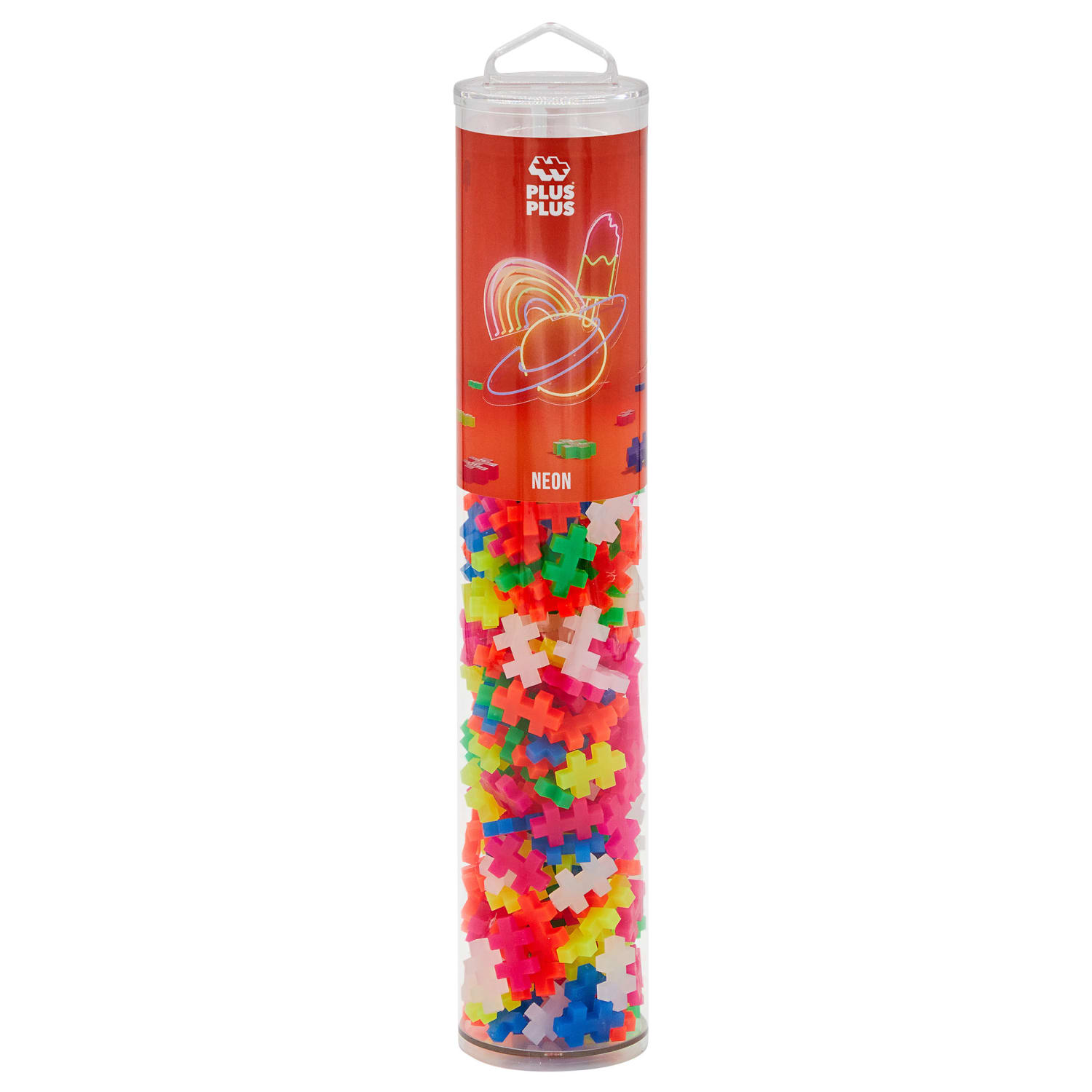 Plus-Plus Building Blocks 240-Piece Tube, Neon - Image 6