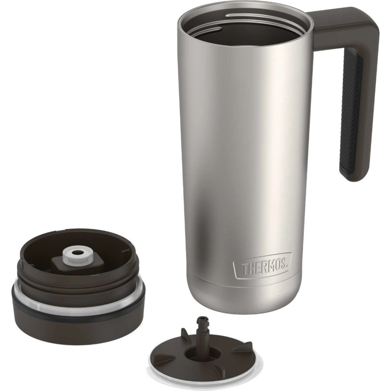 Thermos GUARDIAN Stainless Steel Mug 18oz - 18 fl oz - Slide Lid Closure - Matte Steel - Stainless Steel - Coffee, Cold Drink - Image 6