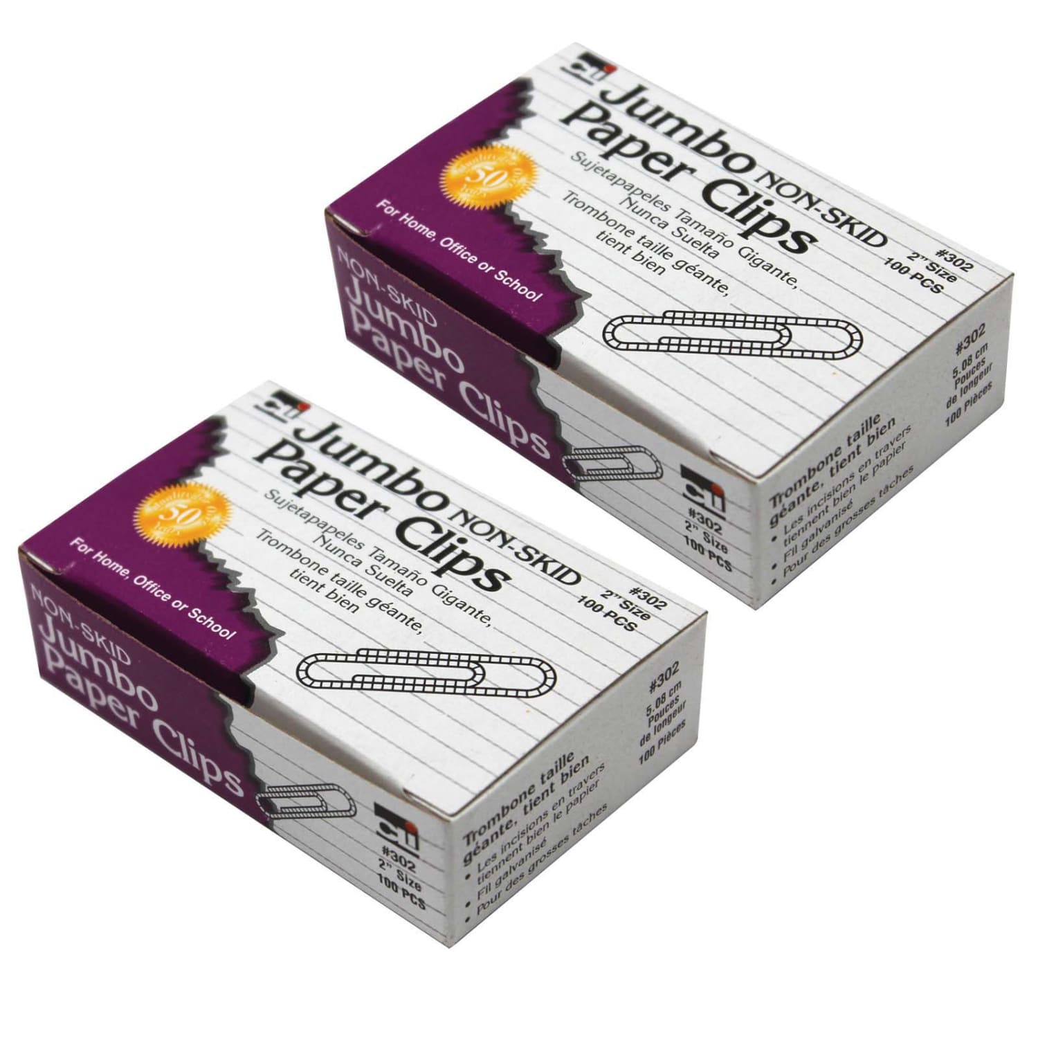 Charles Leonard Jumbo Non-Skid Paper Clips, 100 Clips Per Box, Pack Of 20 Boxes, 2in, Silver, 2,000 - Image 3