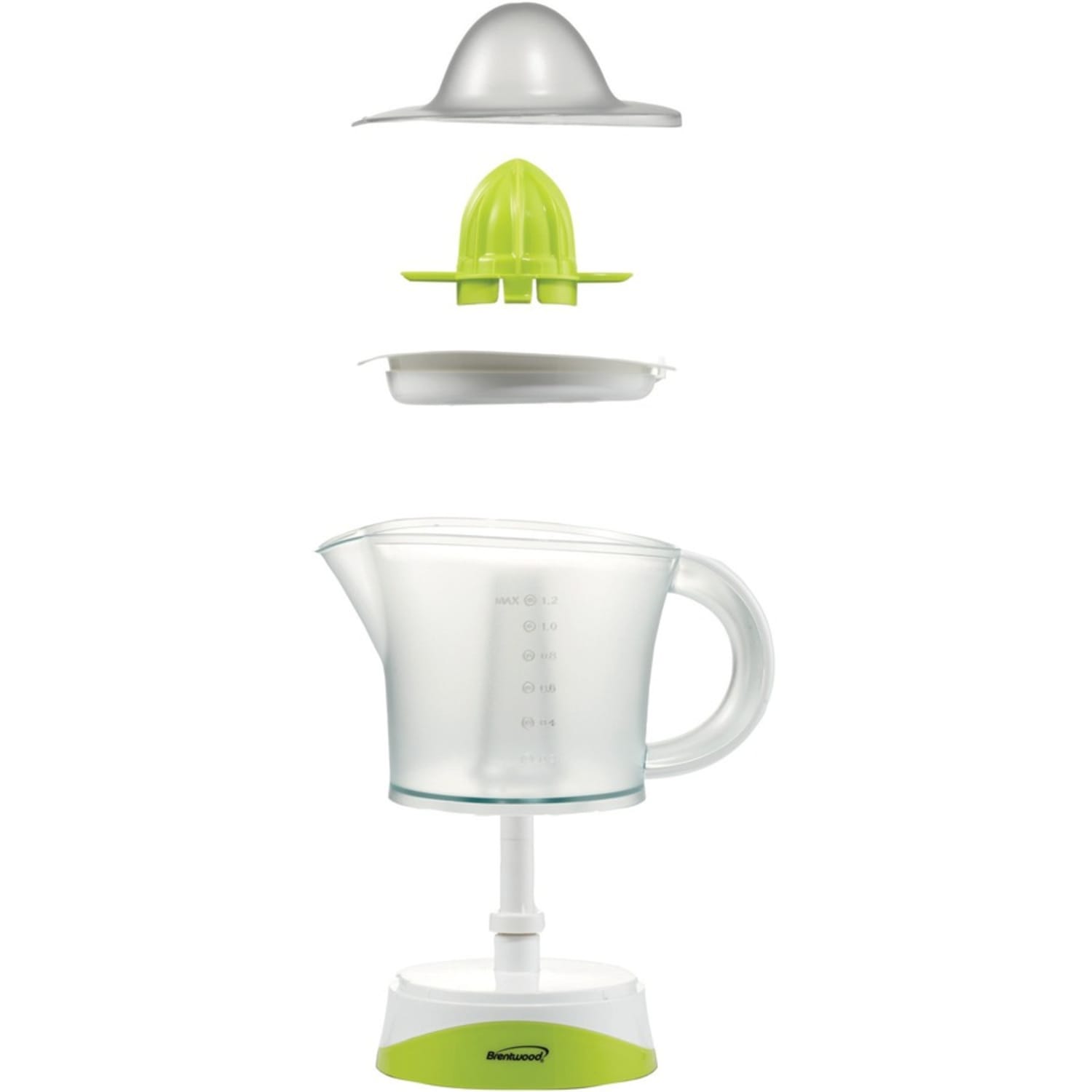 Brentwood (J-17) 1.2 Liter Citrus Squeezer/Juicer in White - 1.27 quart Capacity - 25 W Motor - White - Image 4