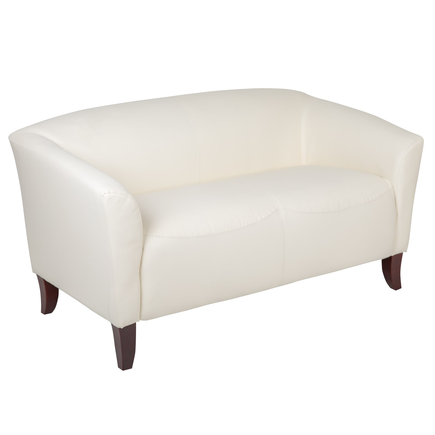 Flash Furniture Hercules Imperial Leathersoft Loveseat 29inH x 52inW x 29inD IvoryCherry PopularChairscom