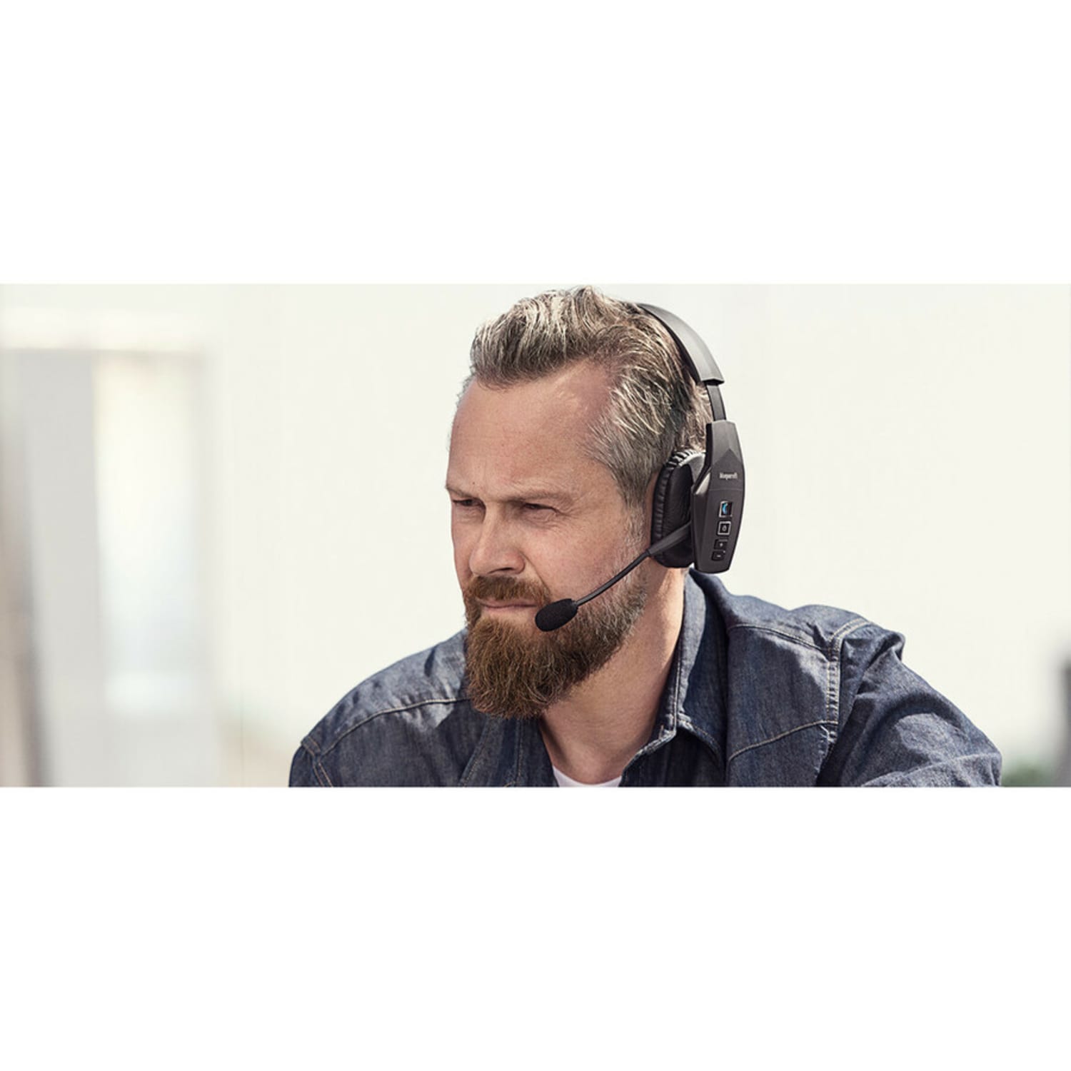 BlueParrott B550-XT Headset - Mono - Wireless - Bluetooth - 300 ft - 150 Hz to 6.80 kHz - Over-the-head - 204165 - Image 5