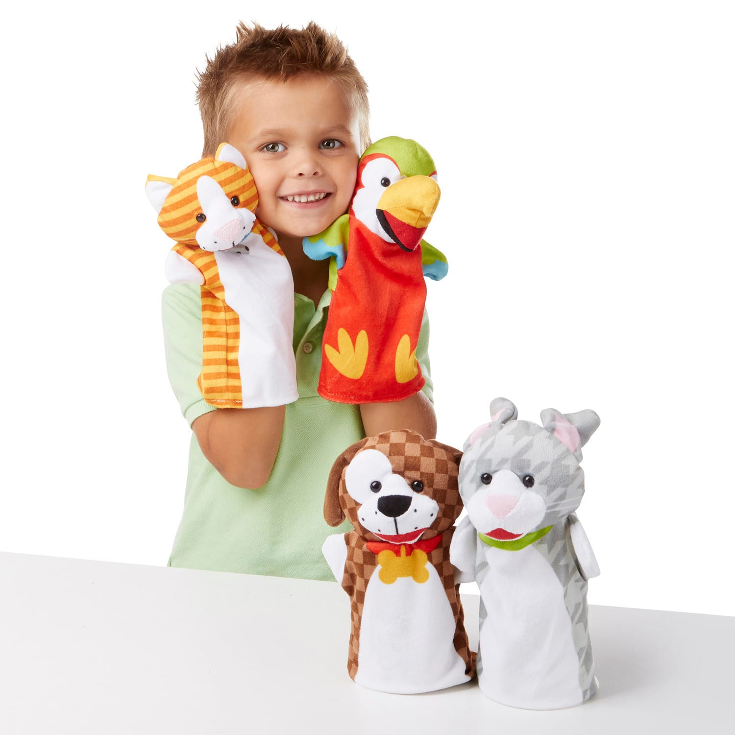 Melissa & Doug Playful Pets Hand Puppets, Set Of 4 - Image 3