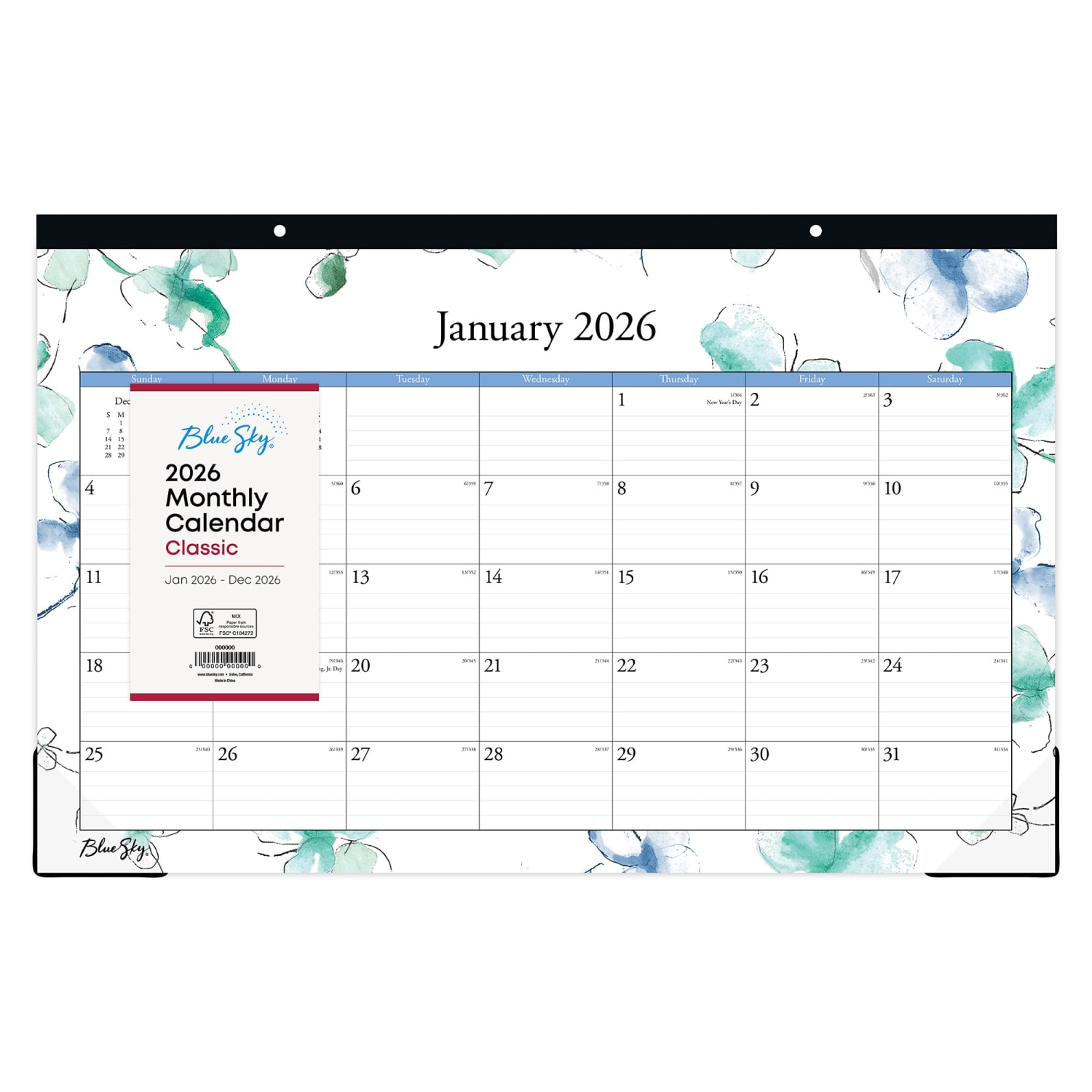 2026 Blue Sky Monthly Desk Pad Calendar, 11in x 17in, Lindley, January To December, 100024 - Image 3