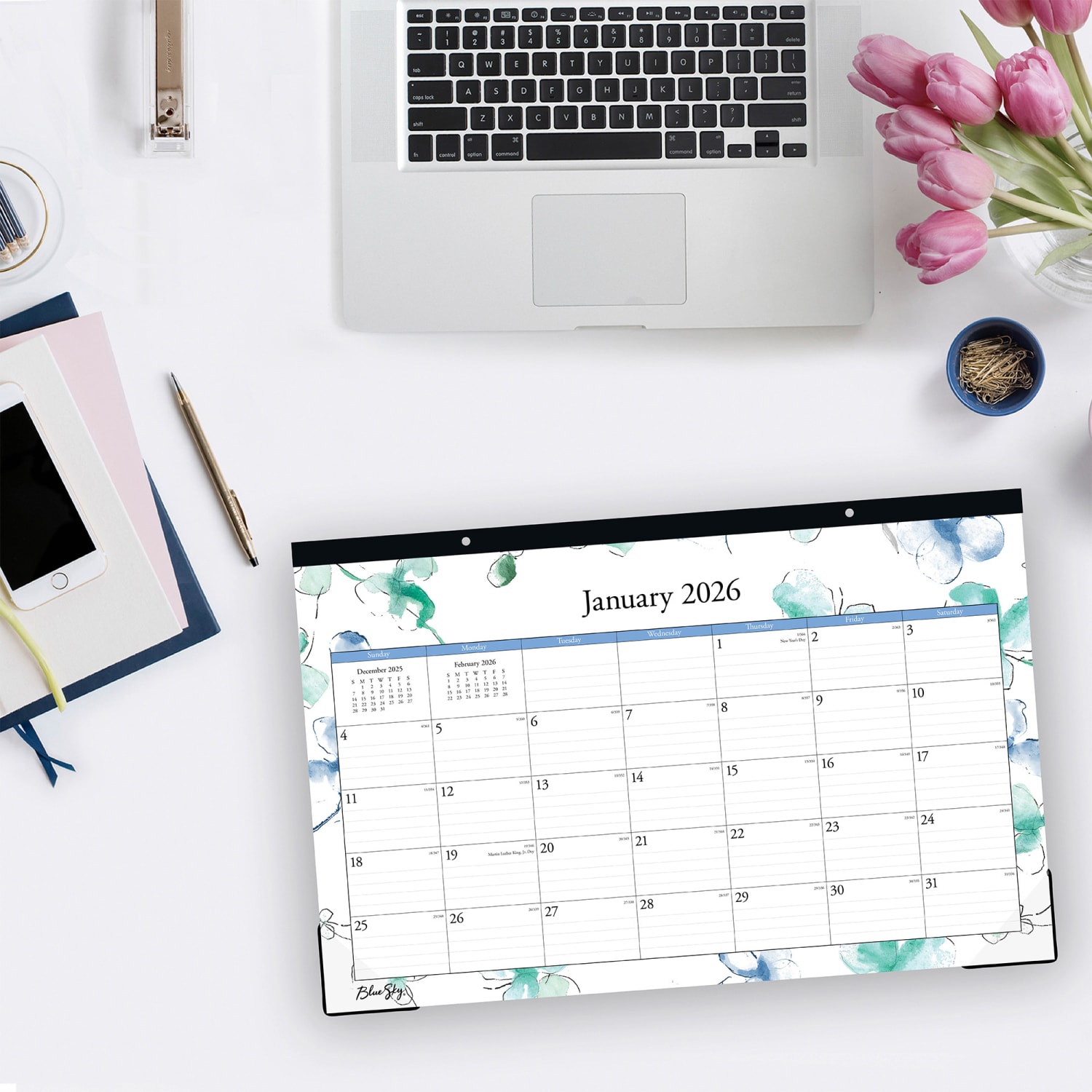 2026 Blue Sky Monthly Desk Pad Calendar, 11in x 17in, Lindley, January To December, 100024 - Image 4