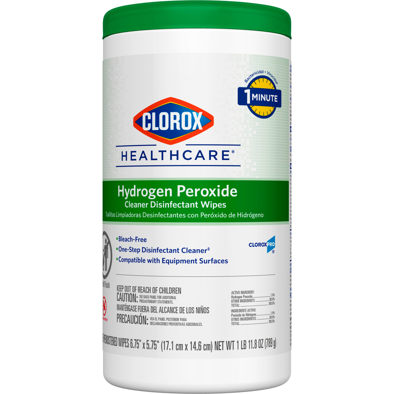Clorox Healthcare Hydrogen Peroxide Wipes, Canister Of 155 Wipes - Image 5