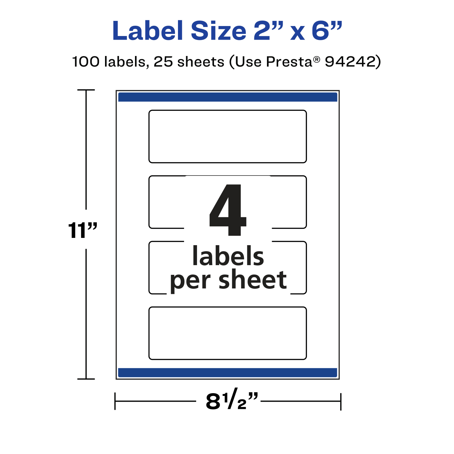 Avery Permanent Labels With Sure Feed, 94242-CMF25, Rectangle, 2in x 6in, Matte Clear, Pack Of 100 - Image 6