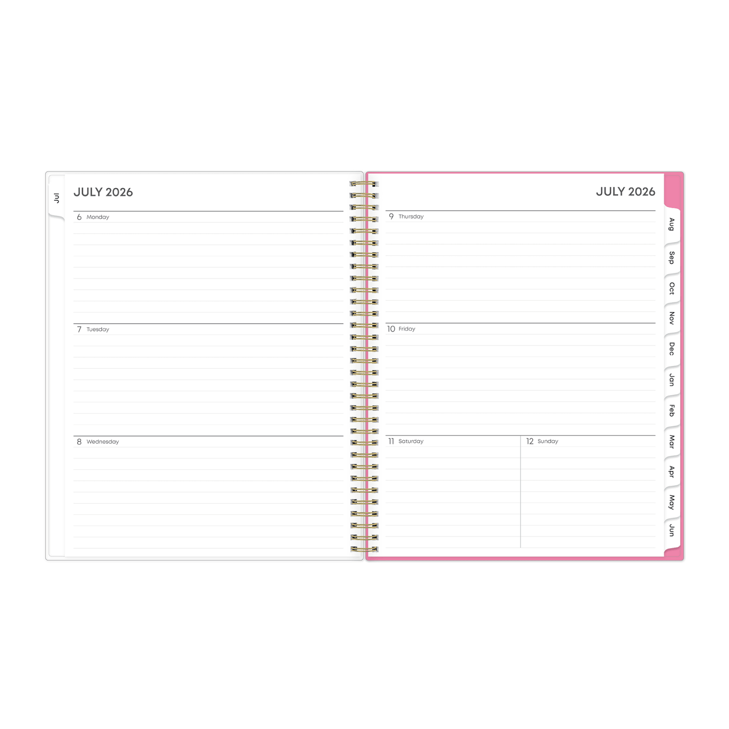 Planning Calendar BS Roosevelt Pink Frosted PP 8.5x11 AY26-27 - Image 3