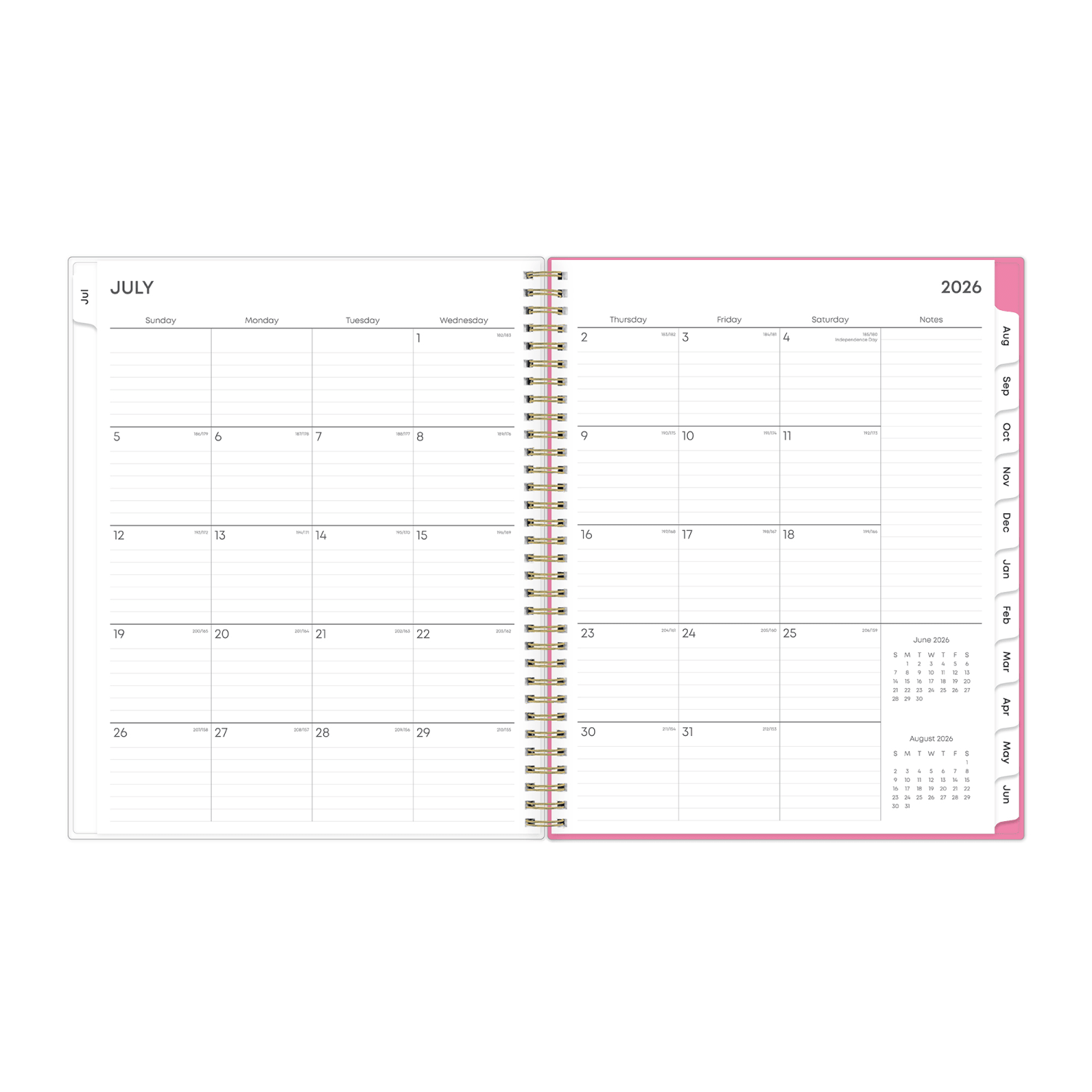 Planning Calendar BS Roosevelt Pink Frosted PP 8.5x11 AY26-27 - Image 4