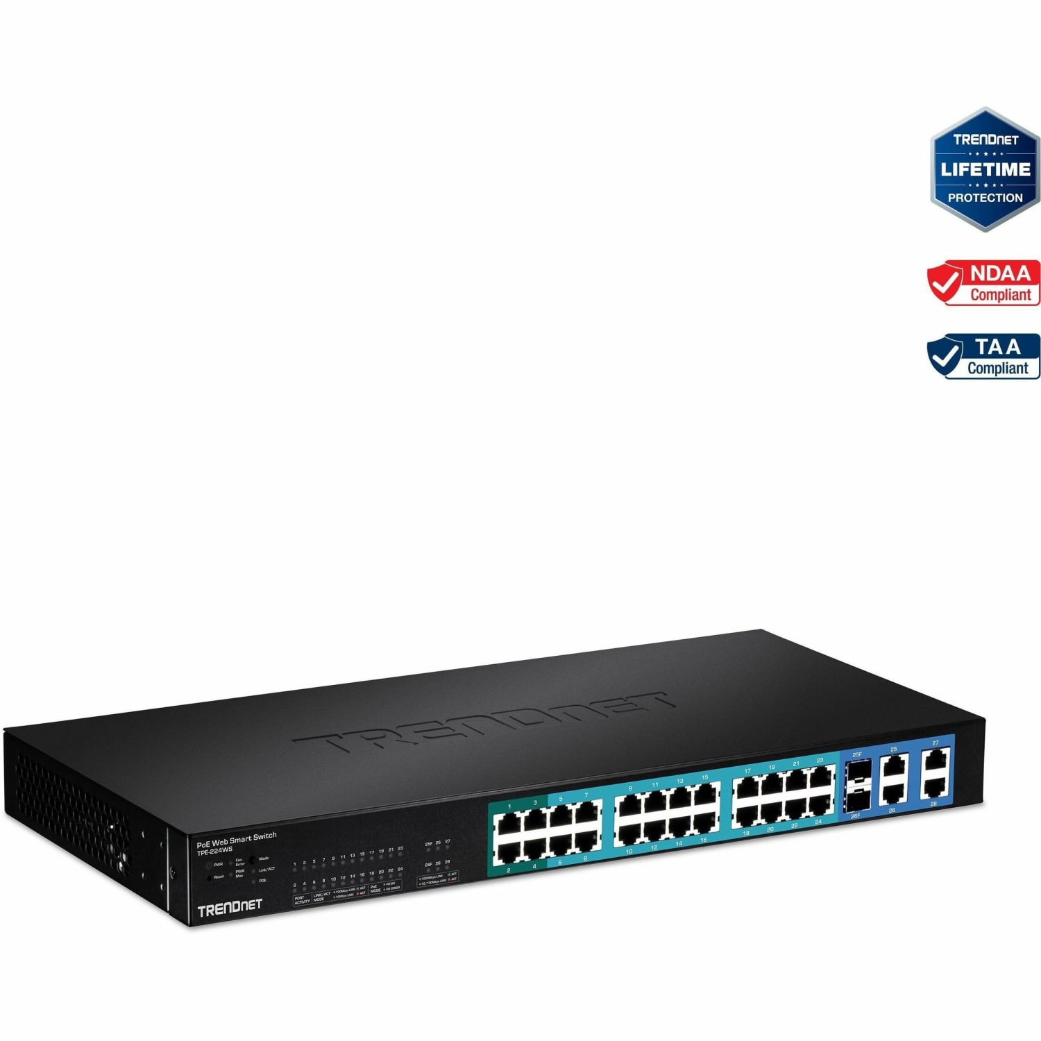 TRENDnet 24-Port 10/100Mbps Web Smart Poe Switch - Image 3