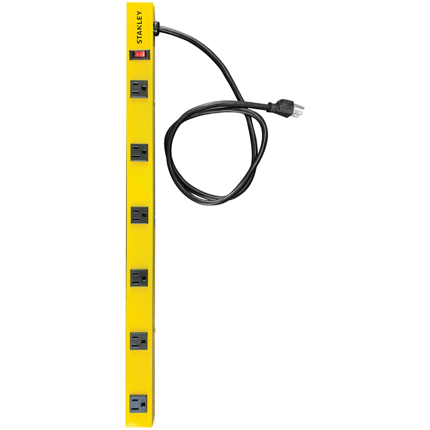 Stanley ShopMAX Pro 31613 6-Outlet Surge Protector Power Bar, 4ft, Yellow