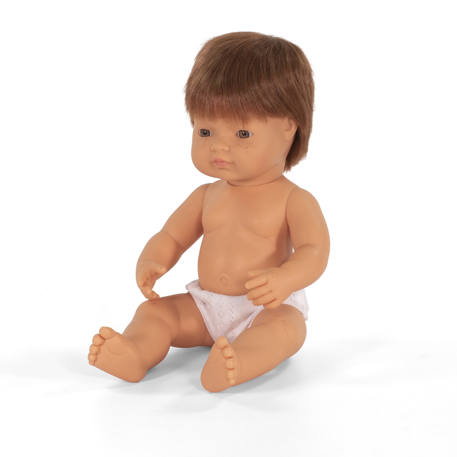 Miniland Educational Anatomically Correct 15in Baby Doll, Caucasian Boy, Red Hair - Image 3