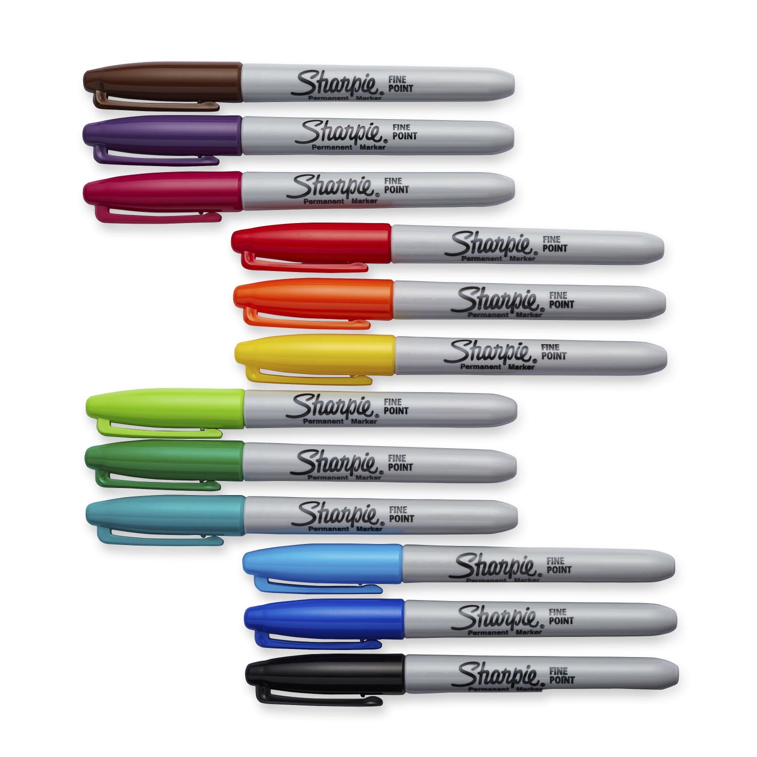 Sharpie Permanent Fine-Point Markers, Assorted Colors, Pack Of 12 Markers - Image 3